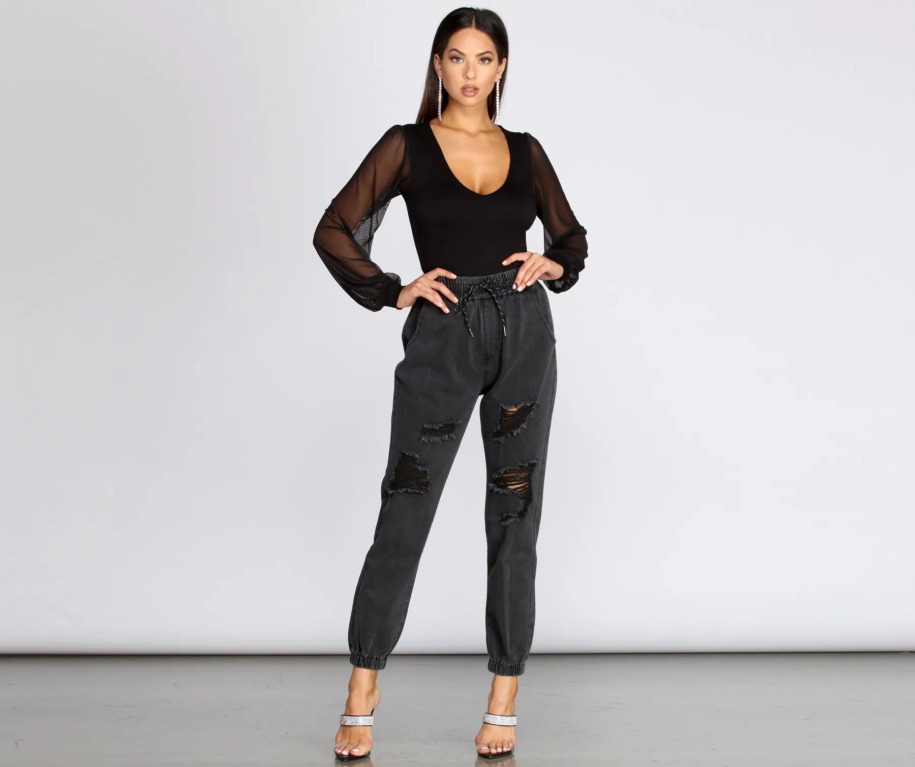 Sheer-ly Chic V-Neck Top - Image 3