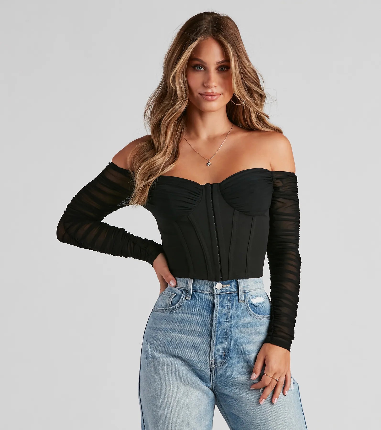 Ruched Moment Cropped Bustier - Image 13