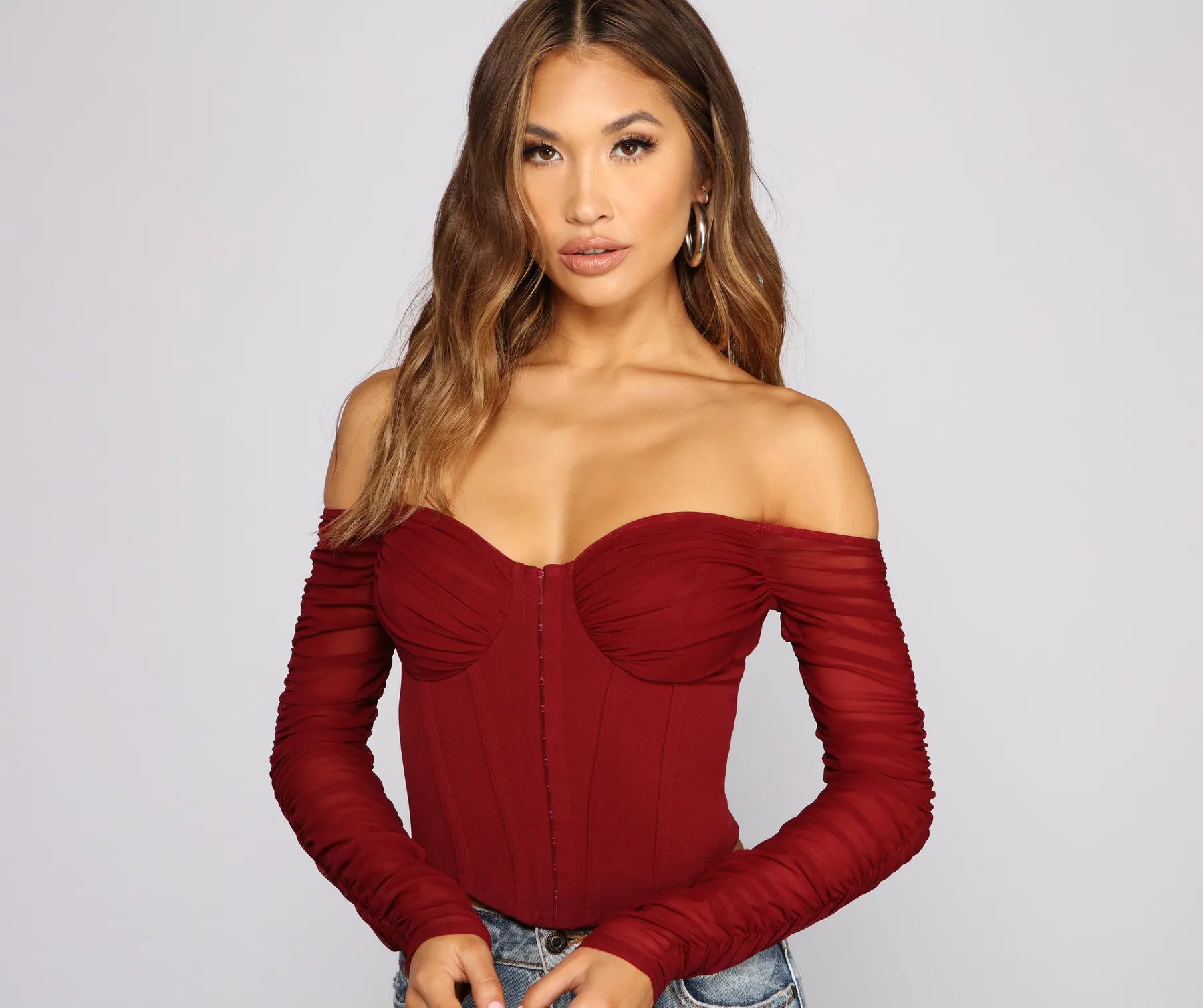Ruched Moment Cropped Bustier - Image 9