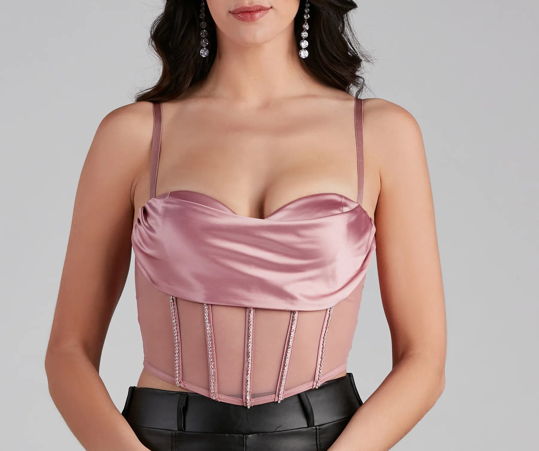 Major Glam Moves Rhinestone Bustier - Image 11