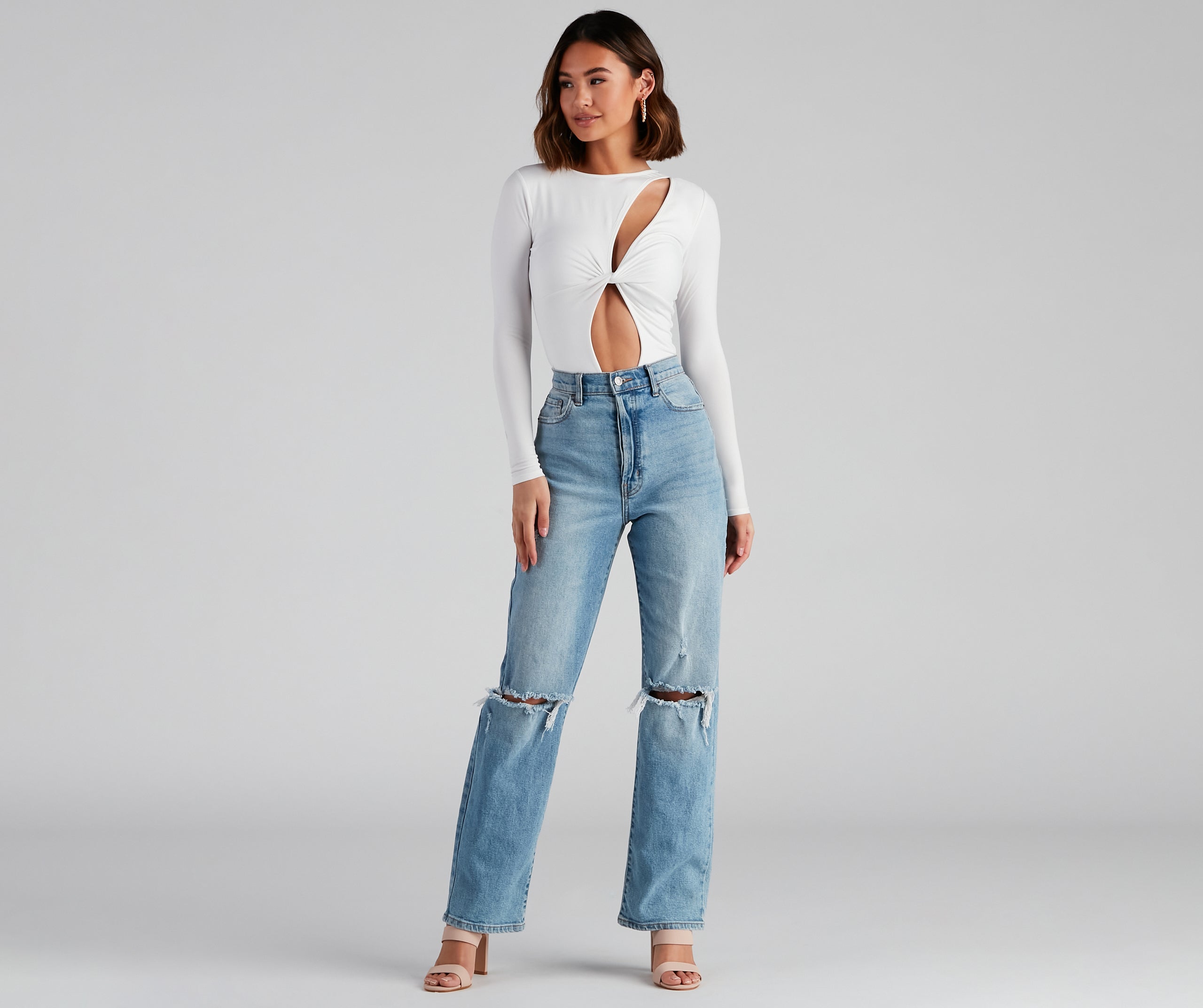 Gimme More Twist Cutout Bodysuit - Image 9