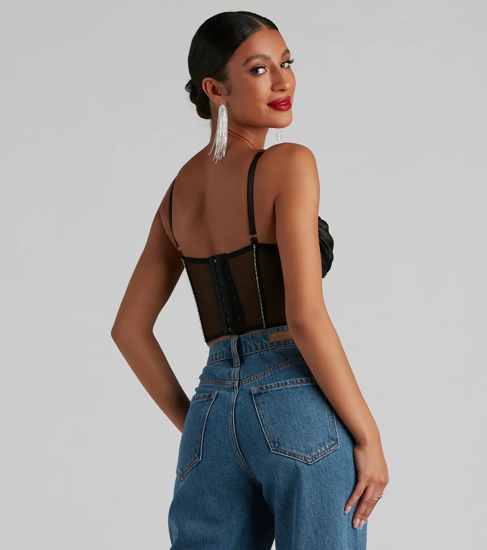 Major Glam Moves Rhinestone Bustier - Image 16