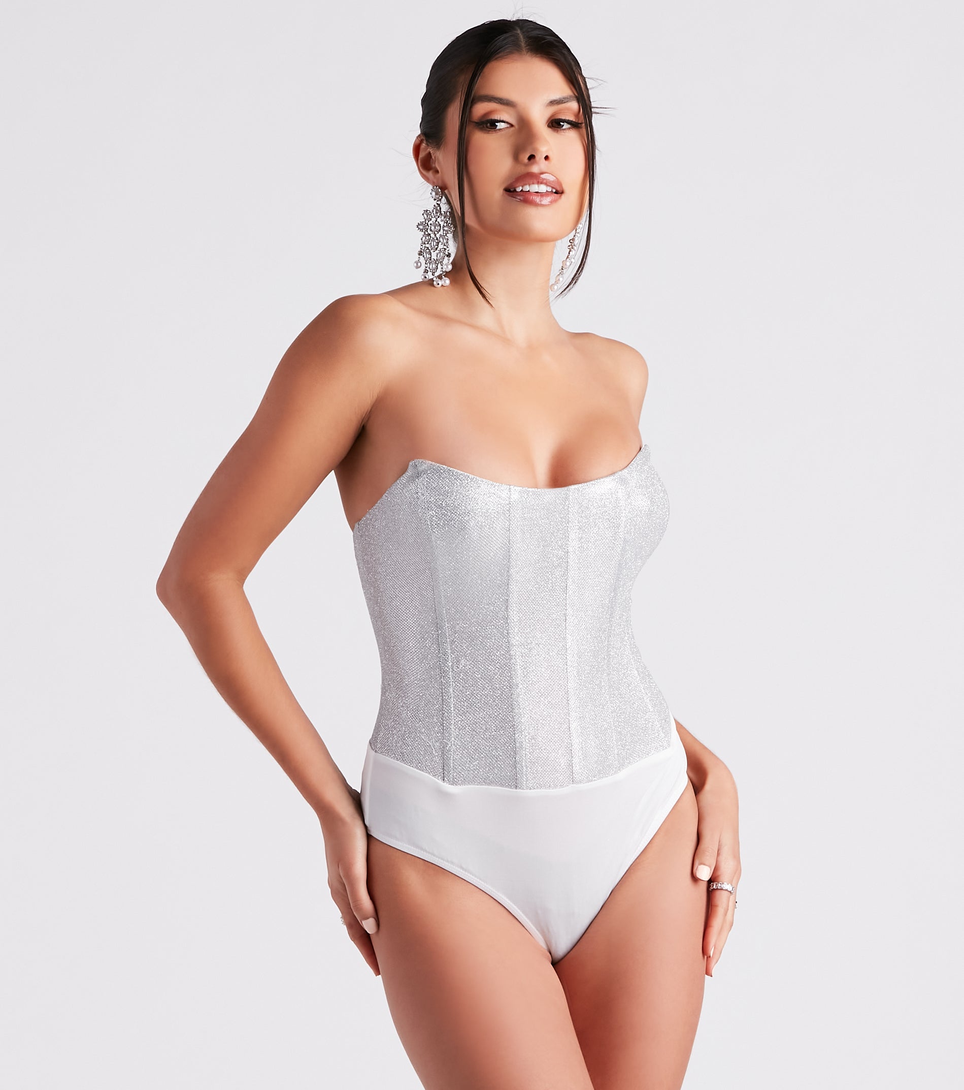 Sparkly Hype Glitter Tube Bodysuit - Image 4
