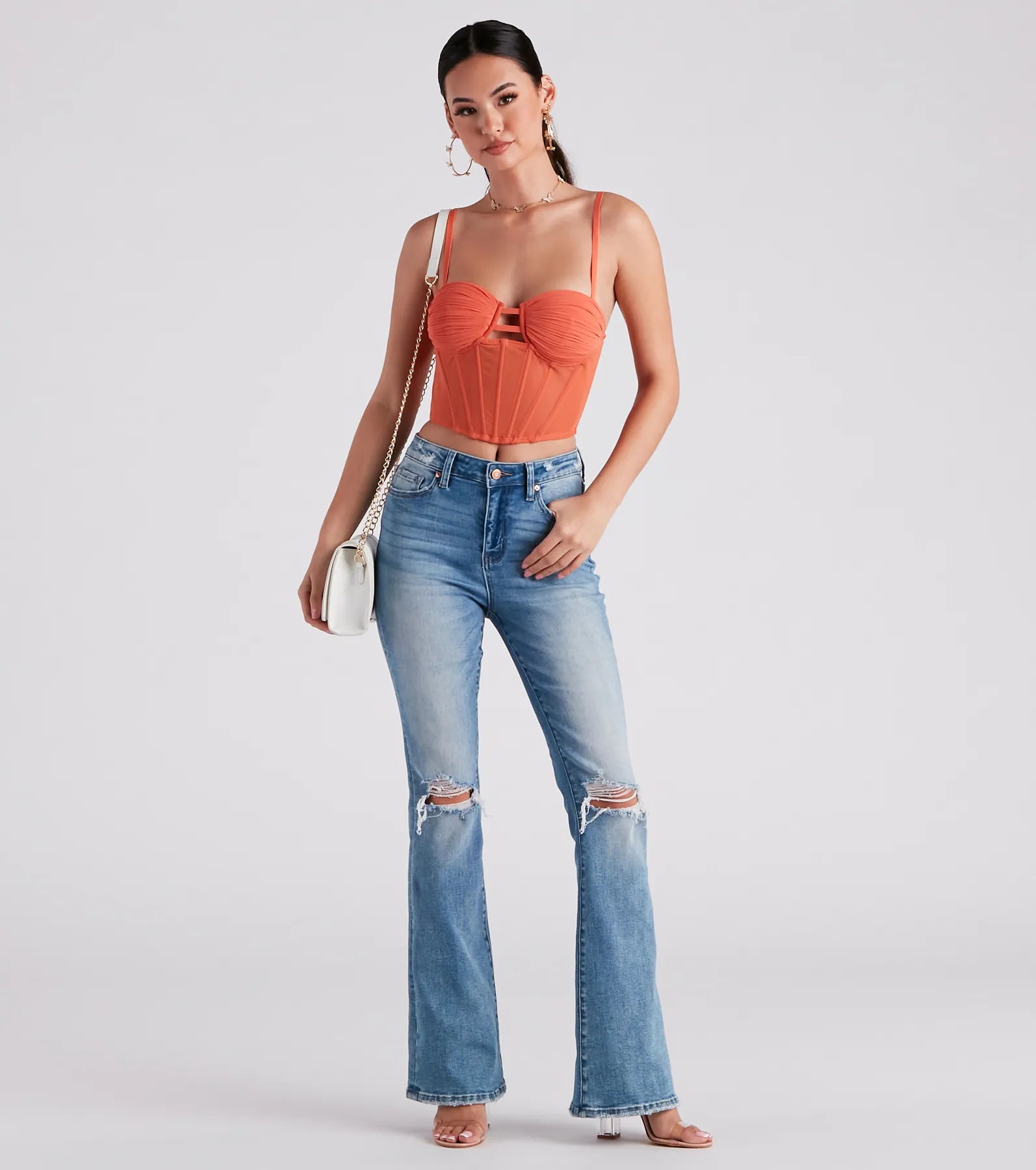 Sweet Affection Ruched Crop Bustier - Image 11