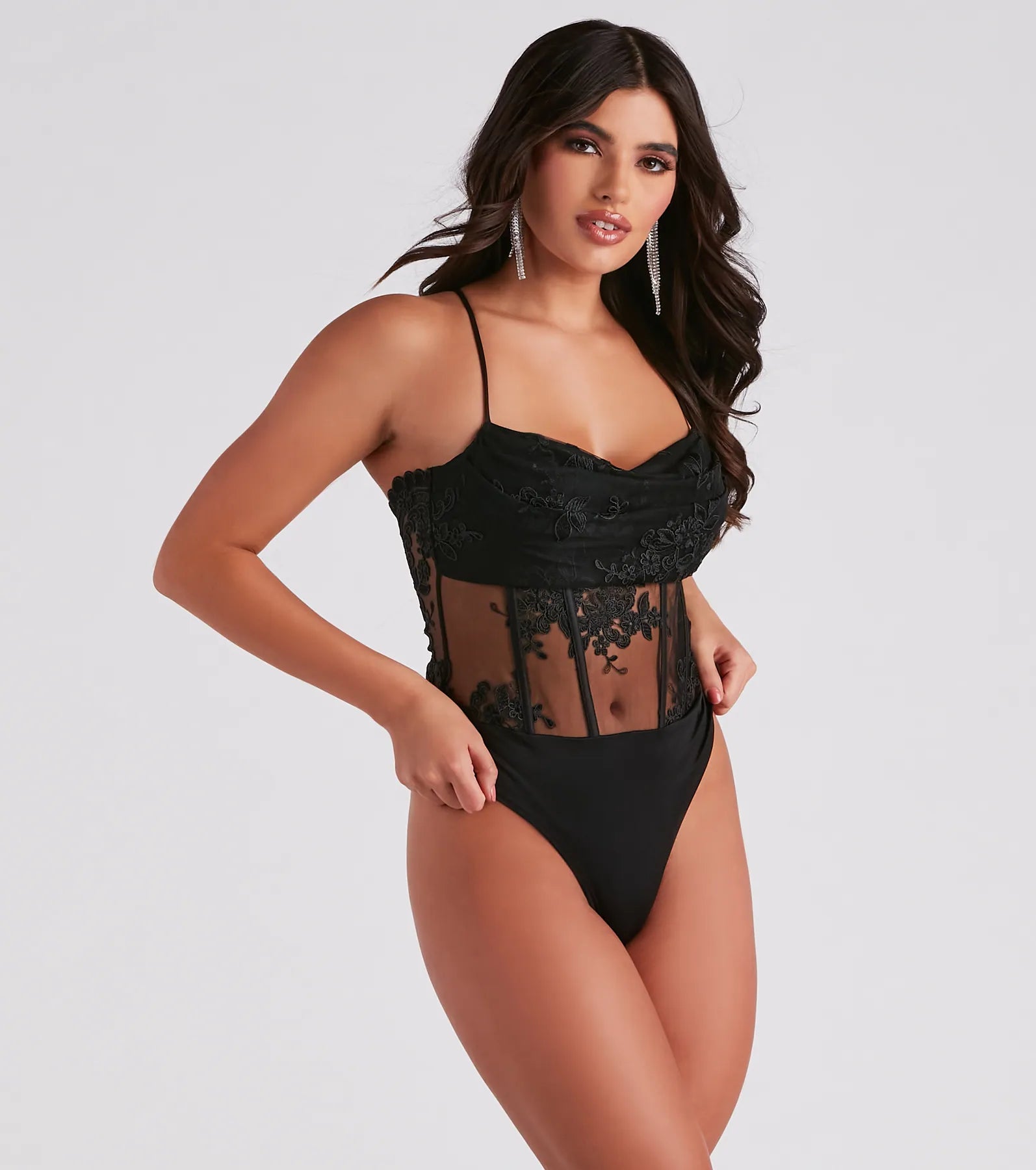 In Love With Lace Mesh Bodysuit - Image 5