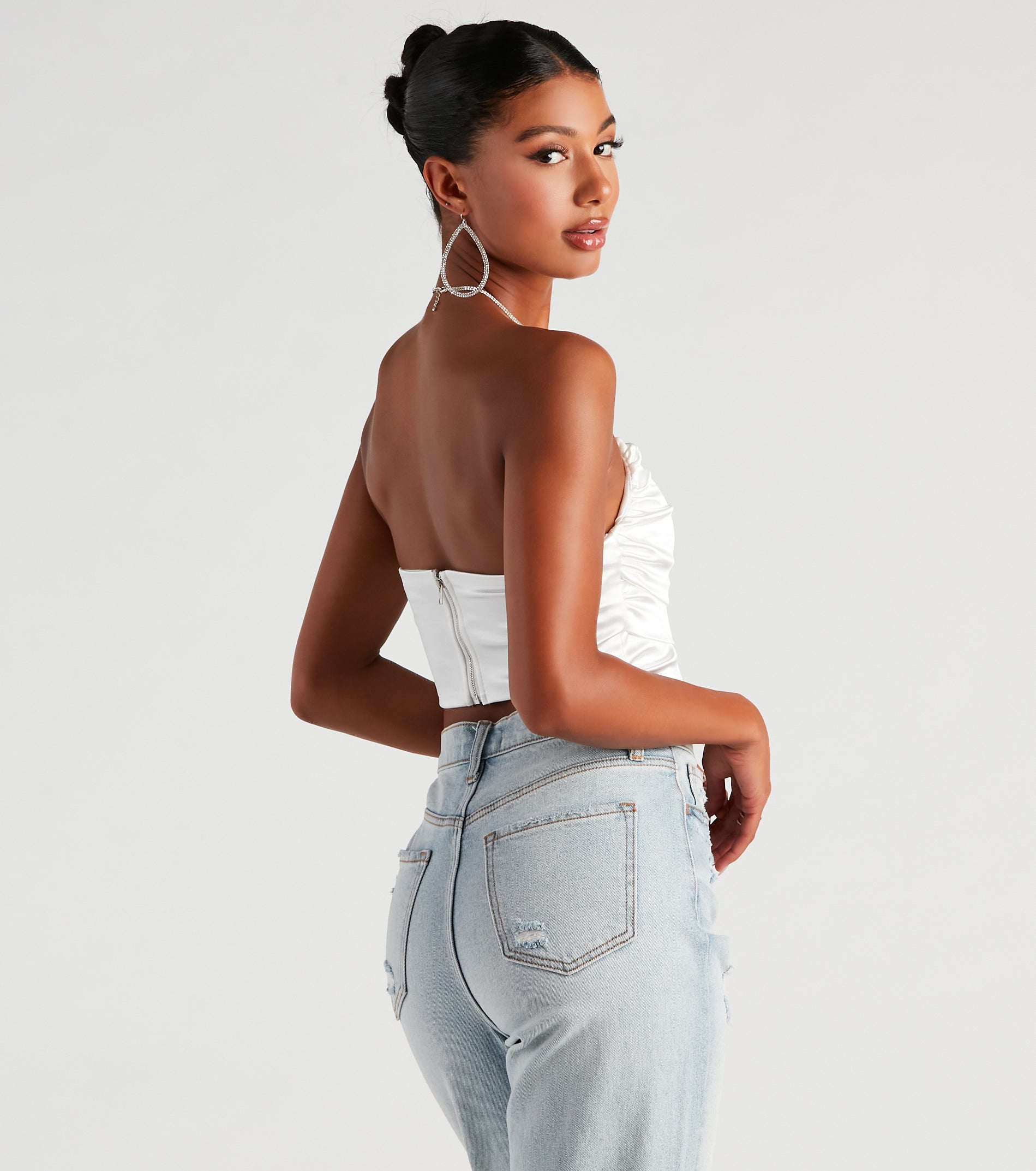 Oh-So-Sleek Satin Corset Top - Image 6