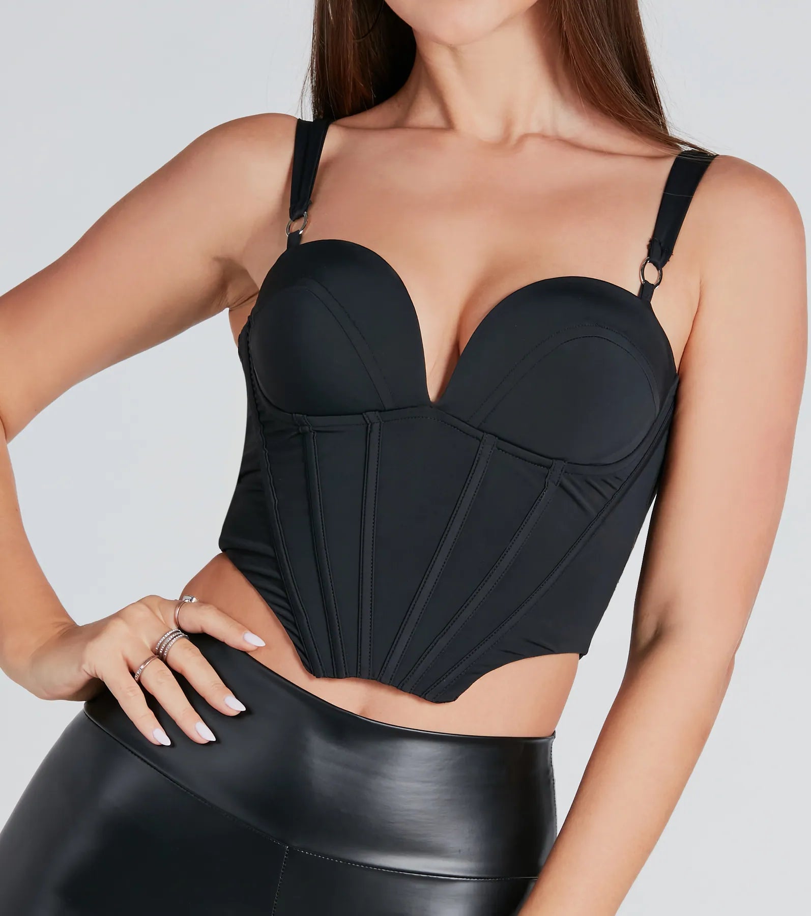 Sweet And Sultry Cropped Bustier Top - Image 4