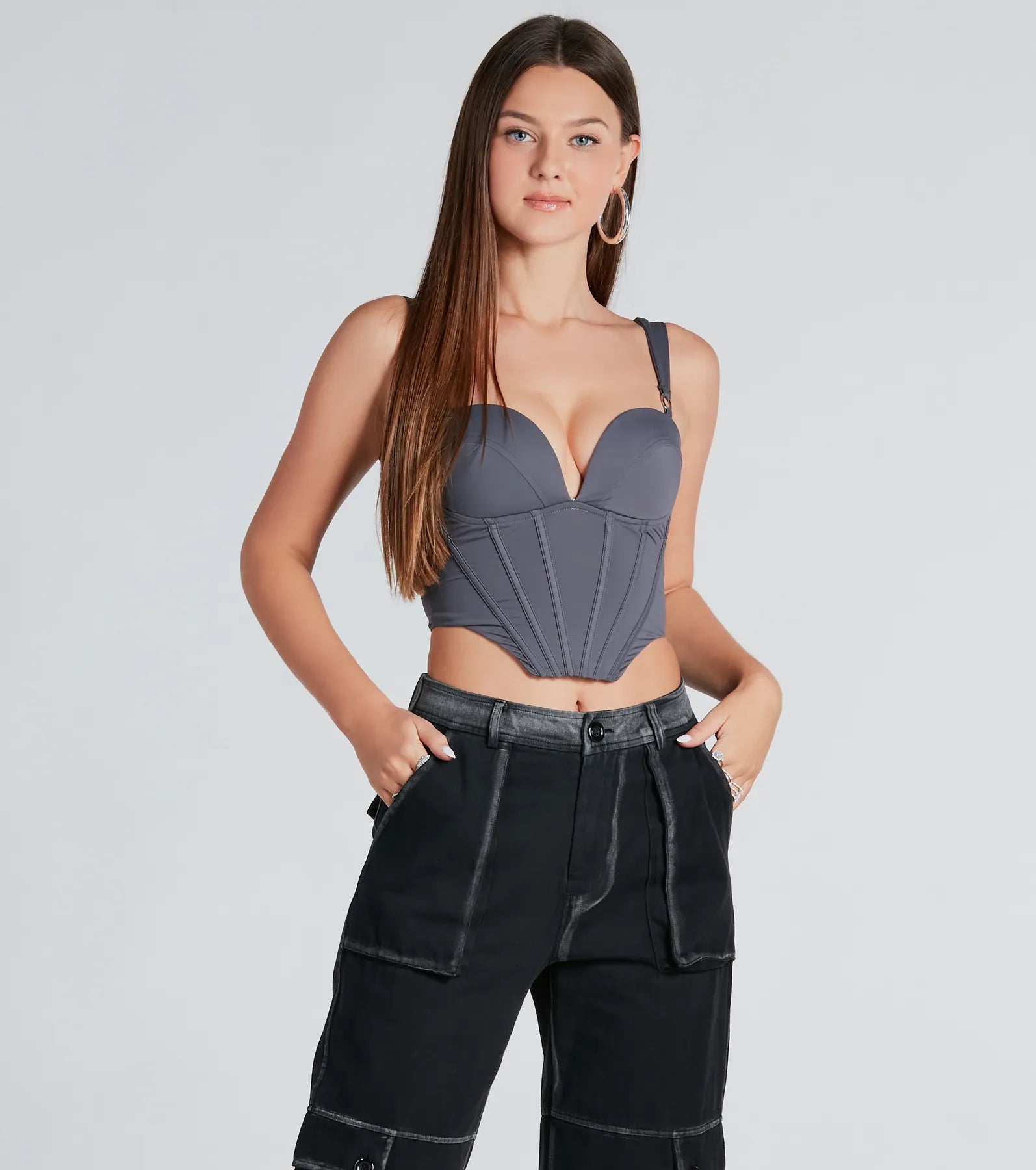 Sweet And Sultry Cropped Bustier Top - Image 5