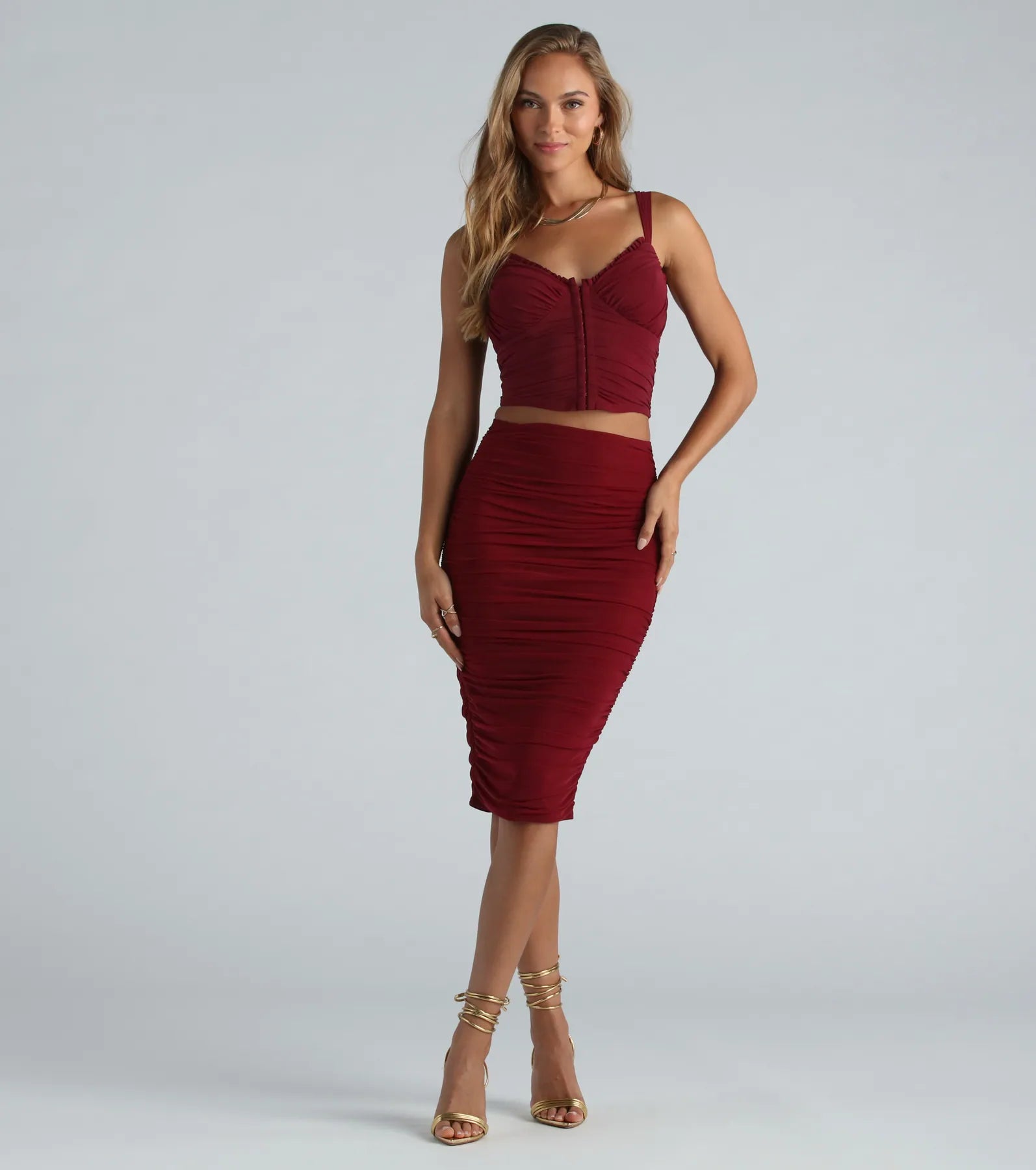Sweet Like Honey Mesh Bustier Crop Top - Image 12