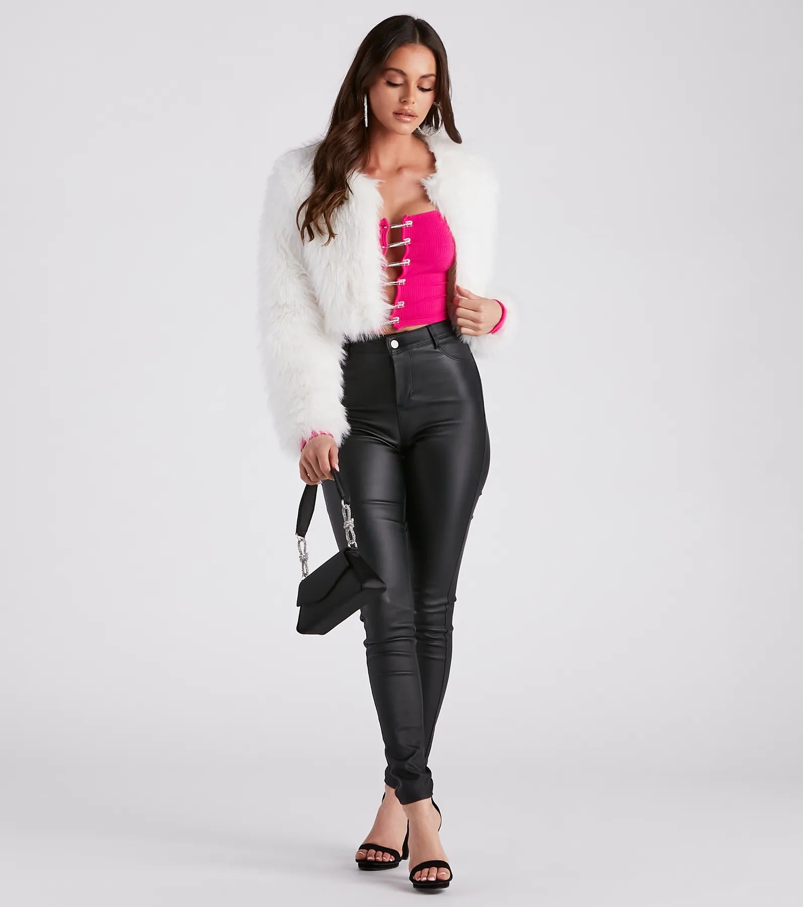 A Girls Gotta Shine Knit Crop Top - Image 3