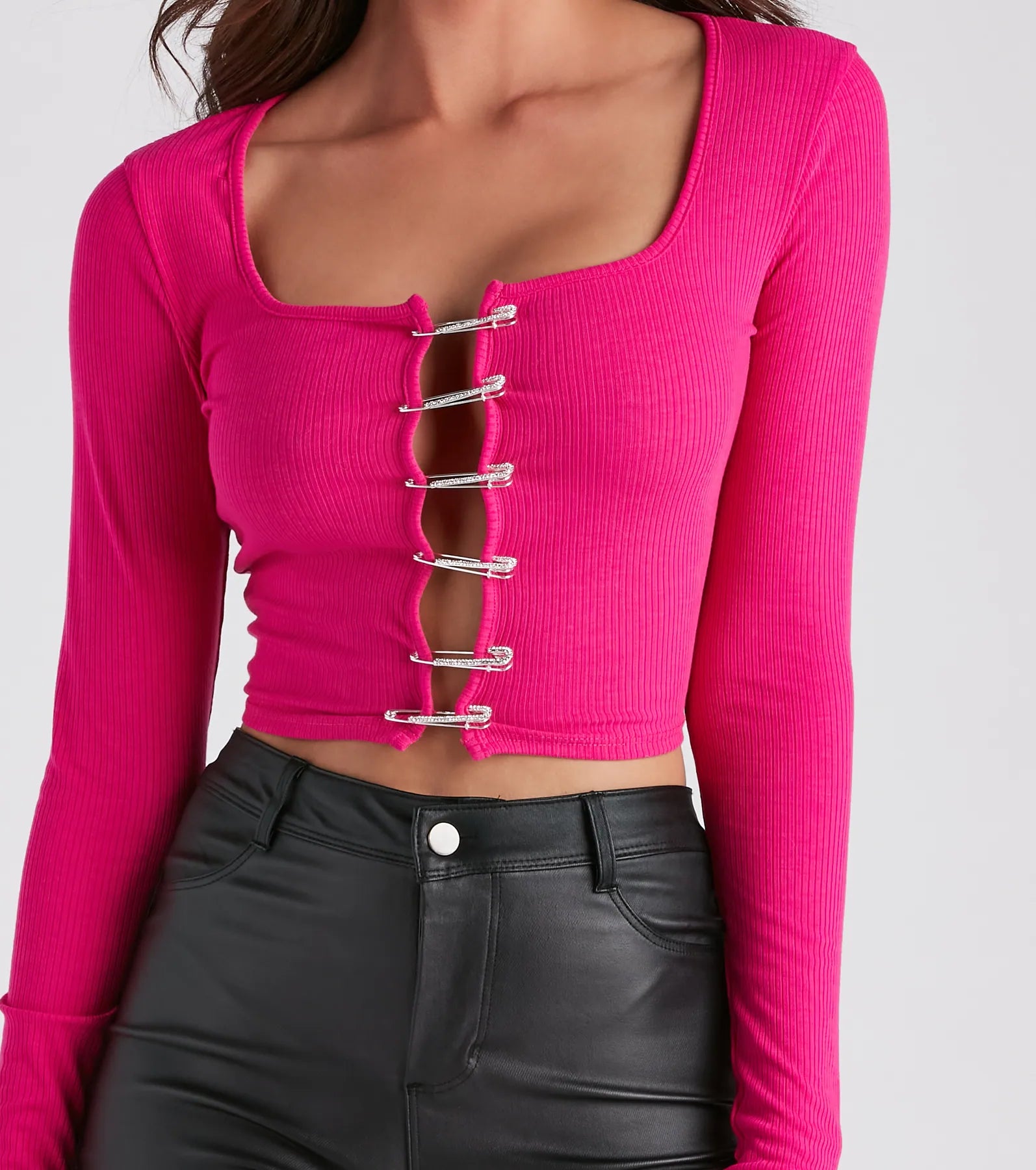 A Girls Gotta Shine Knit Crop Top - Image 4