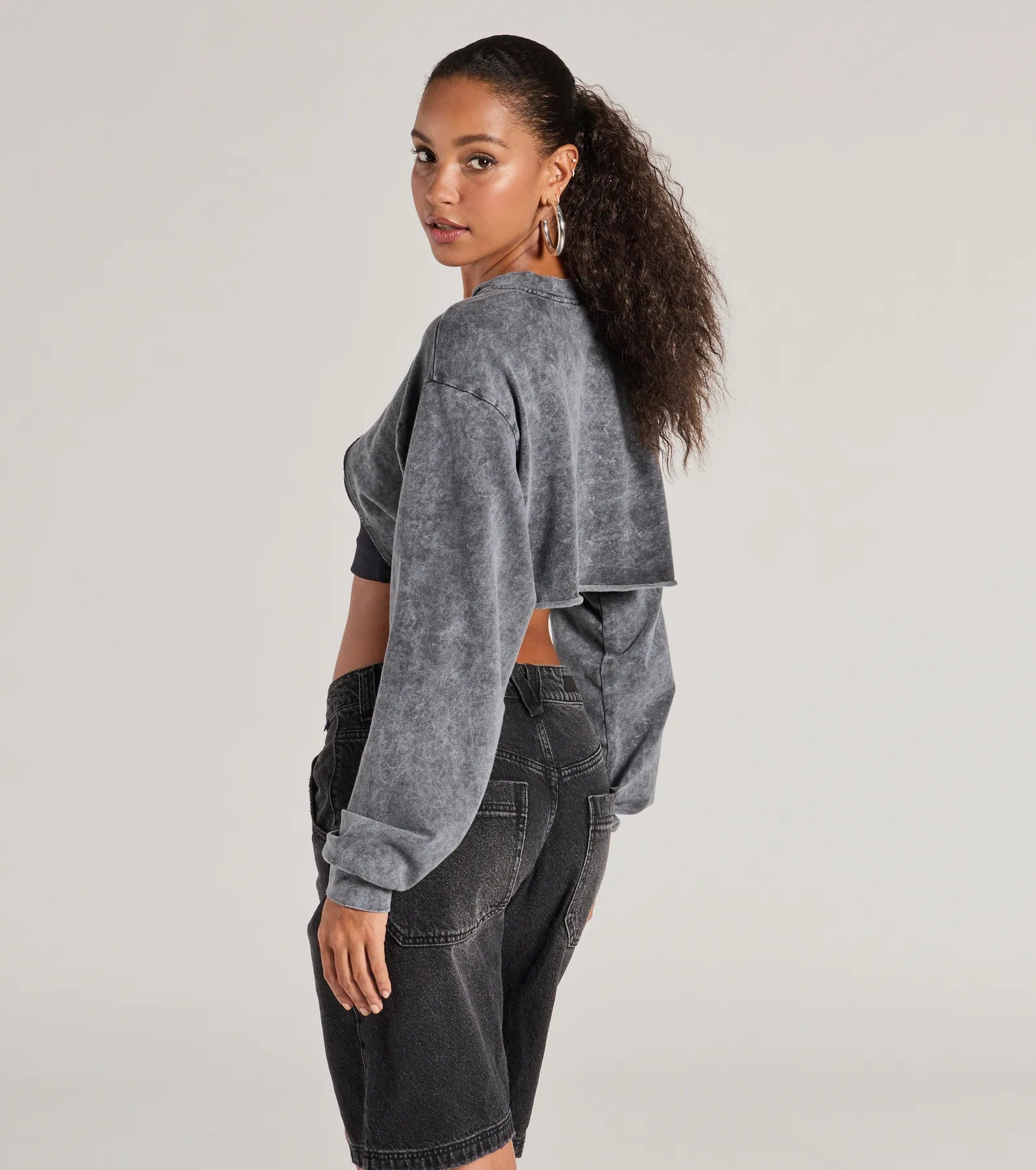 Comfy Cozy Washed Knit Pull-Over Topper - Image 2