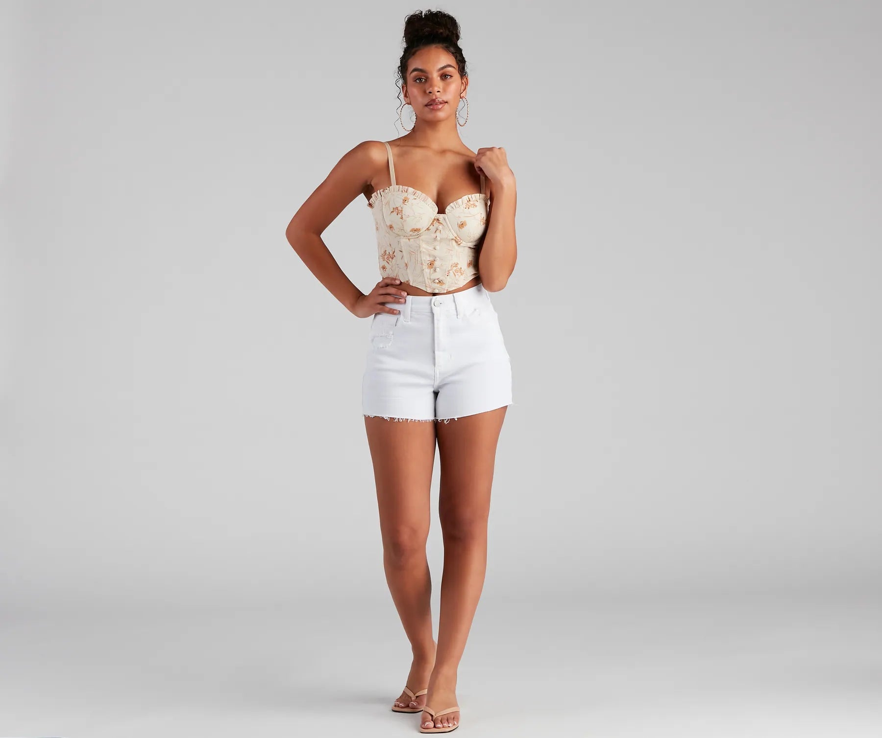 Flirty Days Floral Ruffle Corset - Image 3