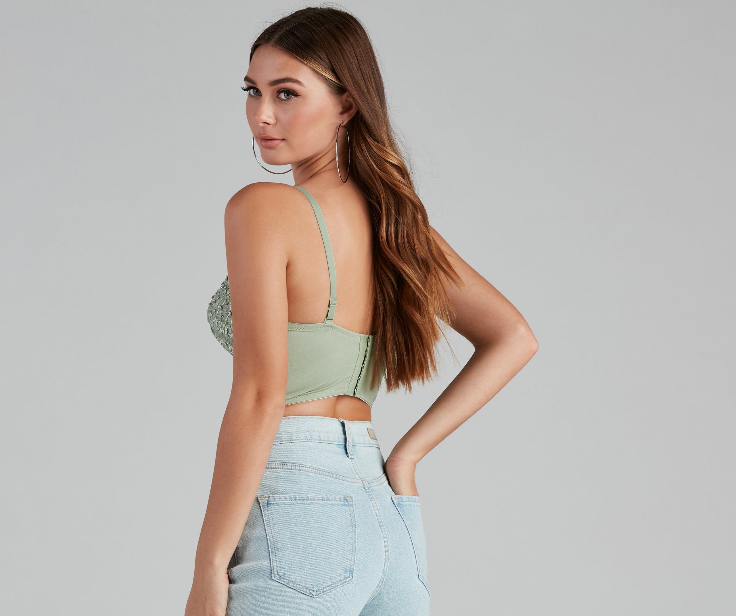 Bead It Embellished Lace Bustier - Image 2