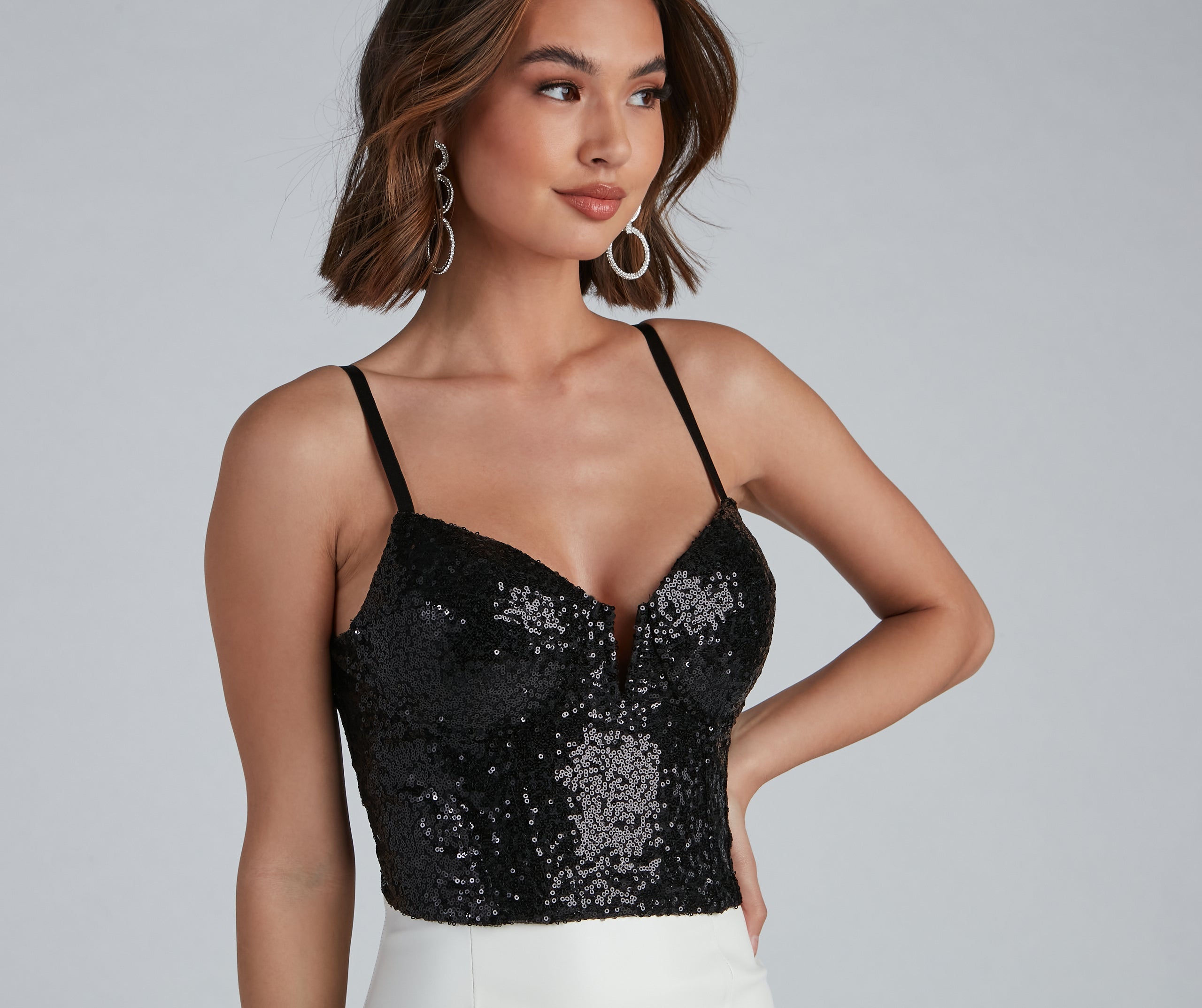 Bring The Dazzle Sequin Bustier - Image 4