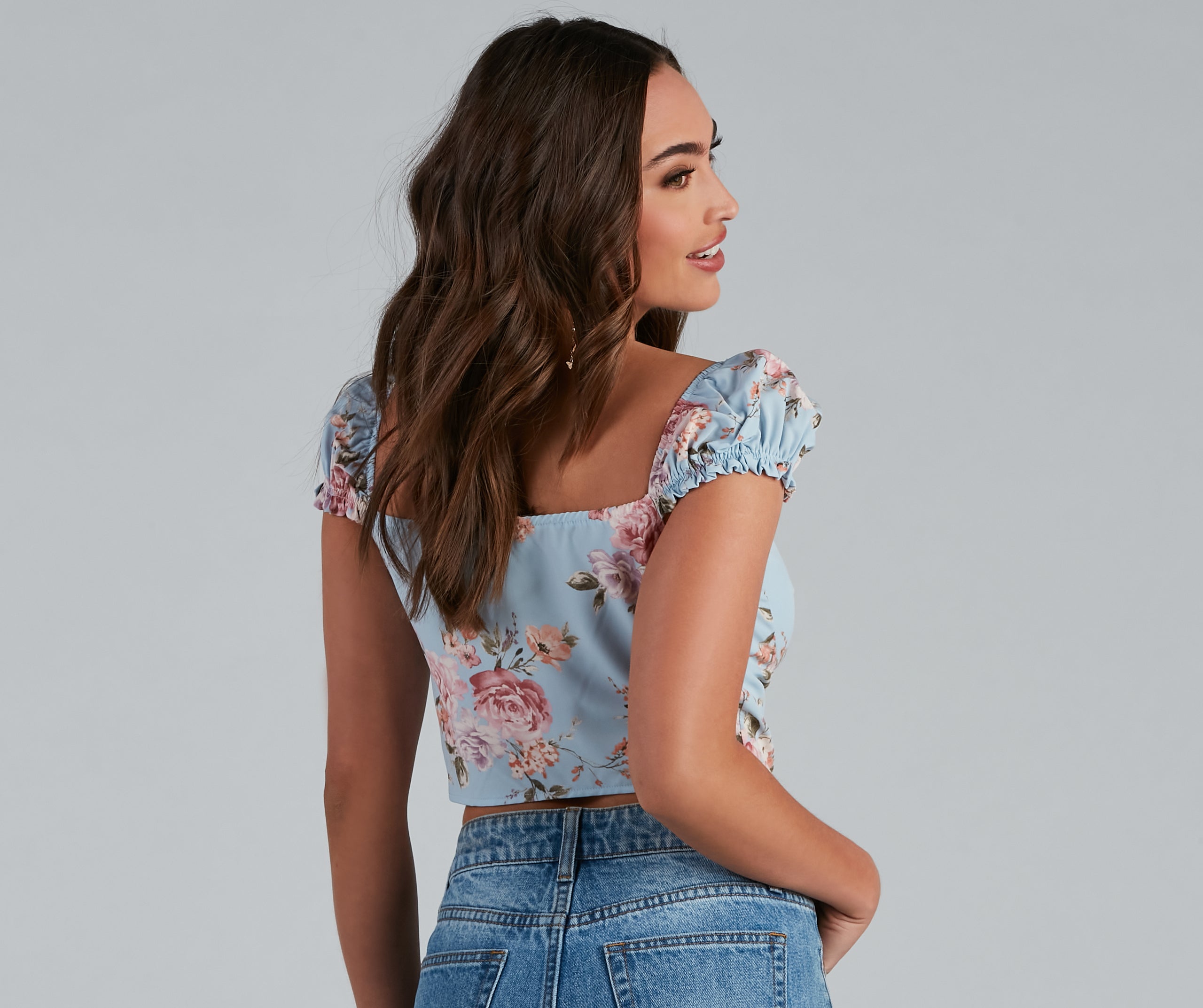 Falling For Floral Poplin Corset - Image 2