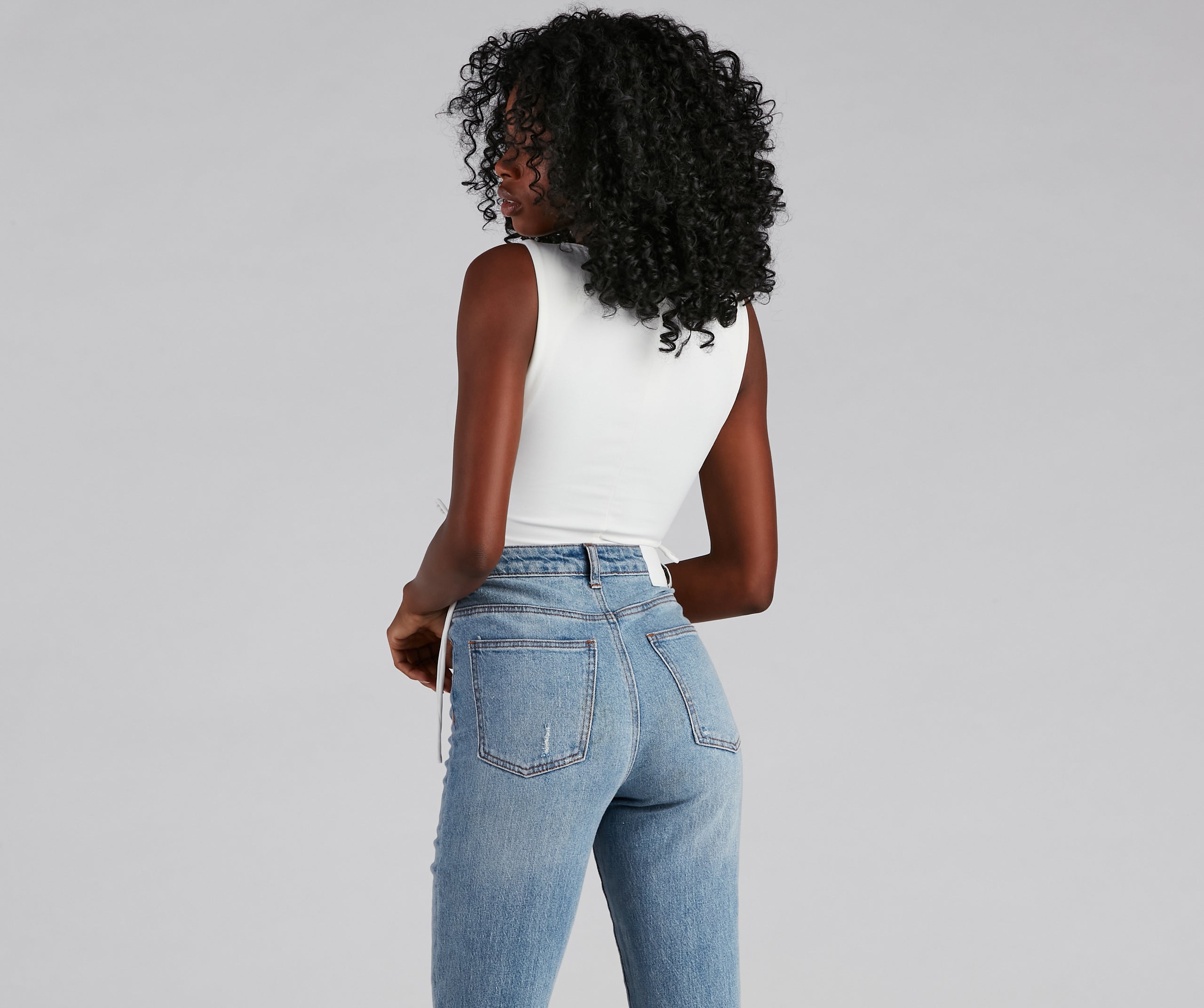 Another Drink Lace-Up Ponte Bustier - Image 6