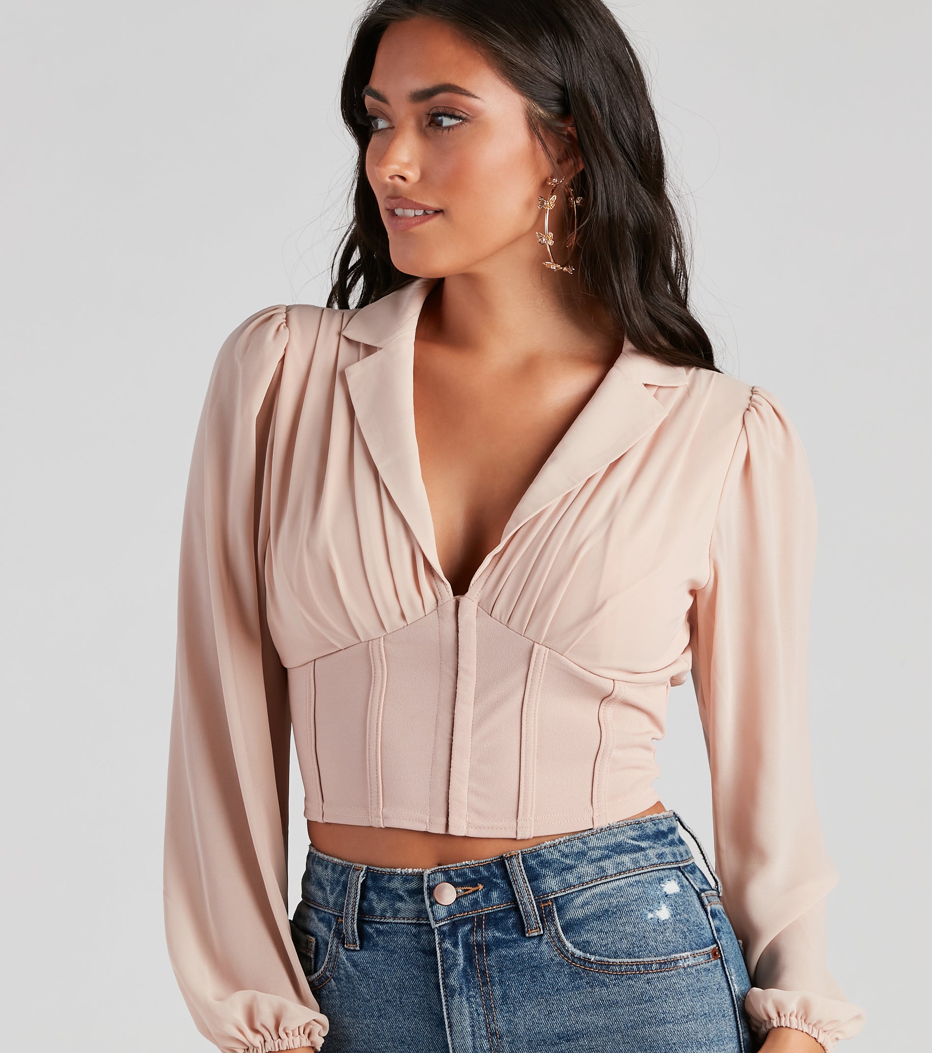 Life's A Party Chiffon Corset Top - Image 4