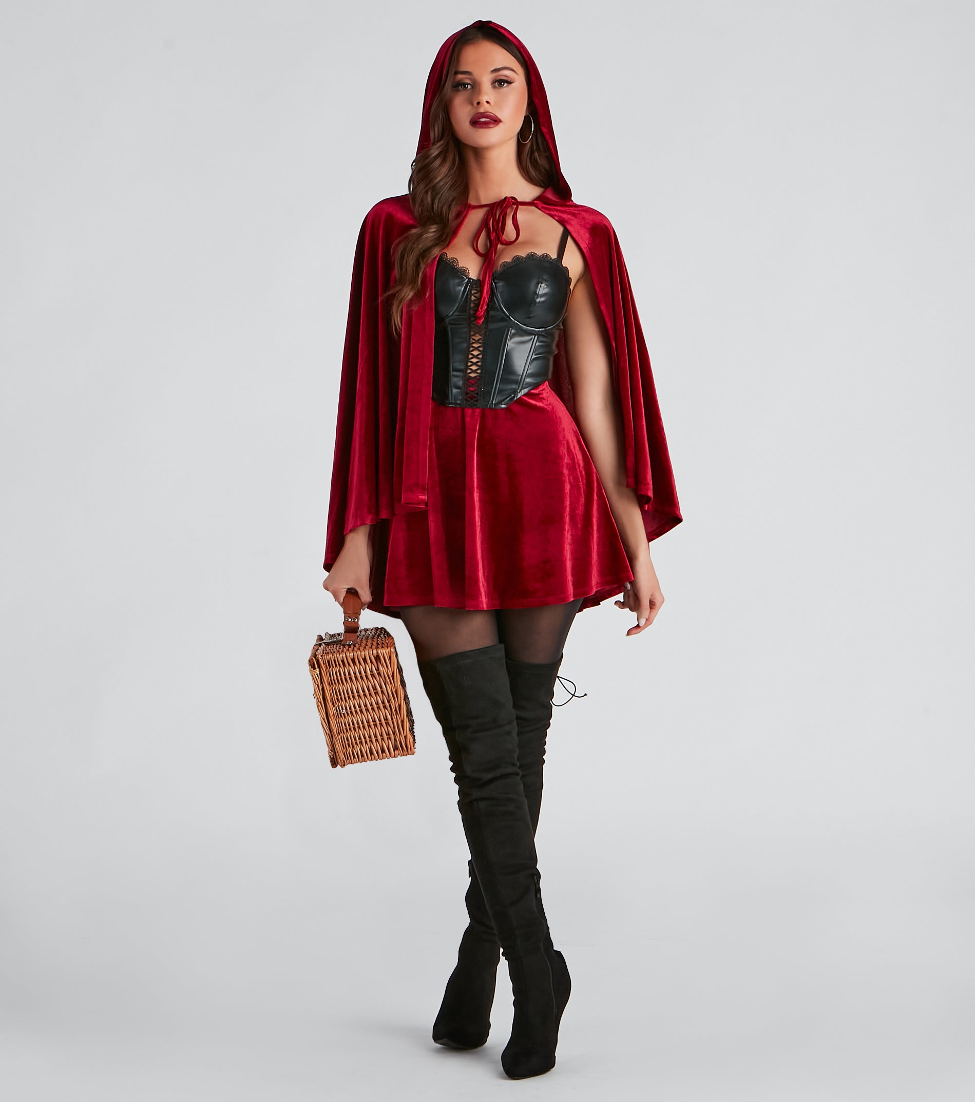 Lil Red PU Halloween Corset - Image 2