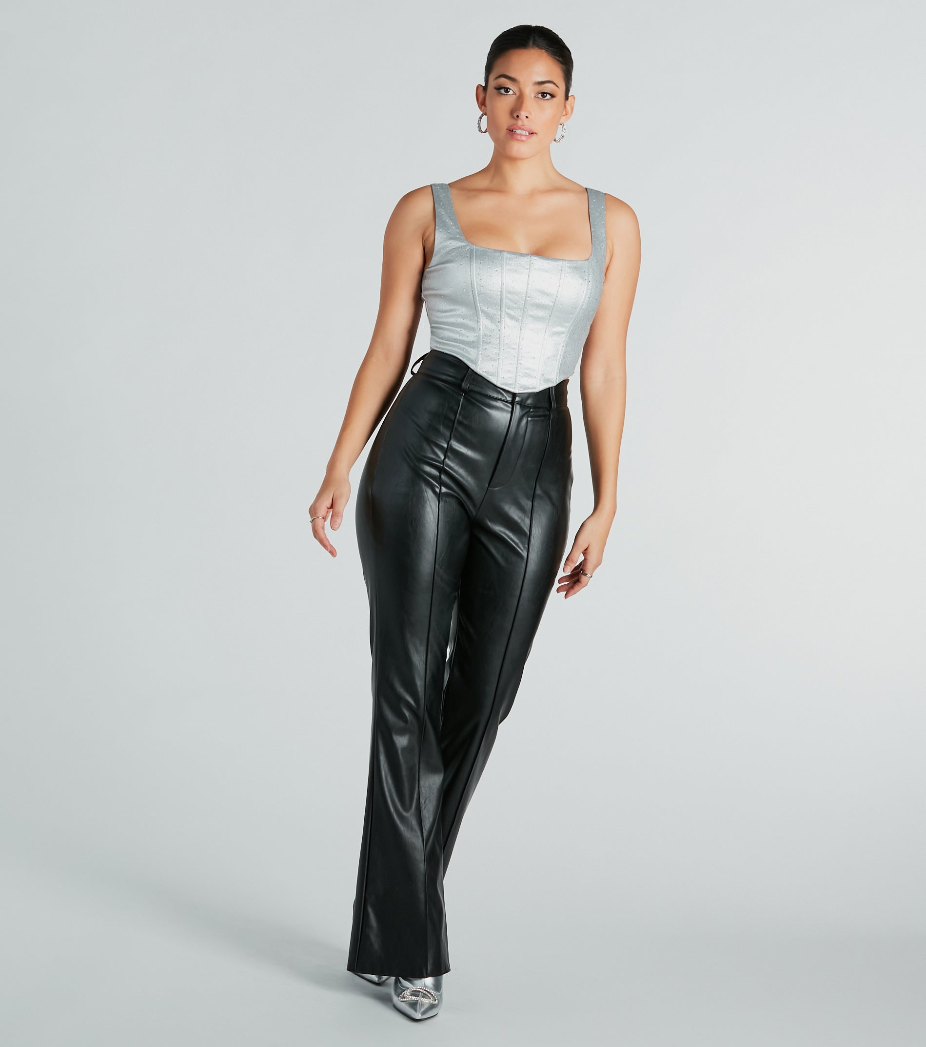 Feeling Fearless Rhinestone Corset Top - Image 7