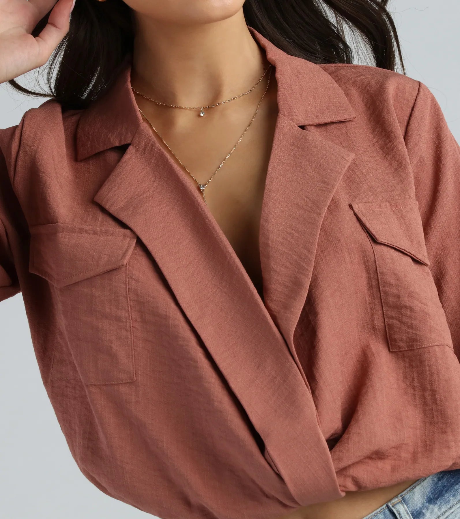 Endless Possibility Surplice Crop Blouse - Image 7