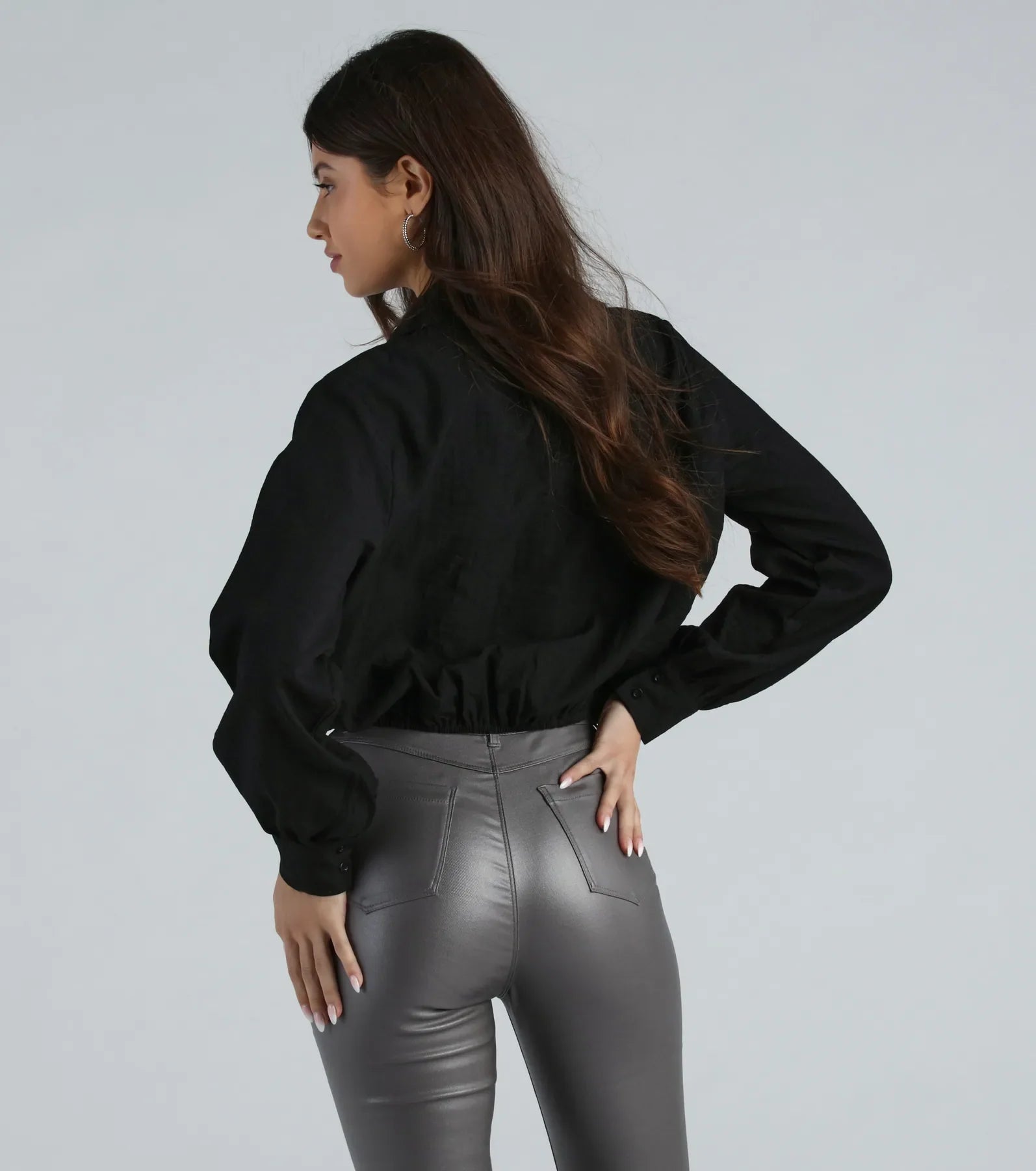 Endless Possibility Surplice Crop Blouse - Image 2