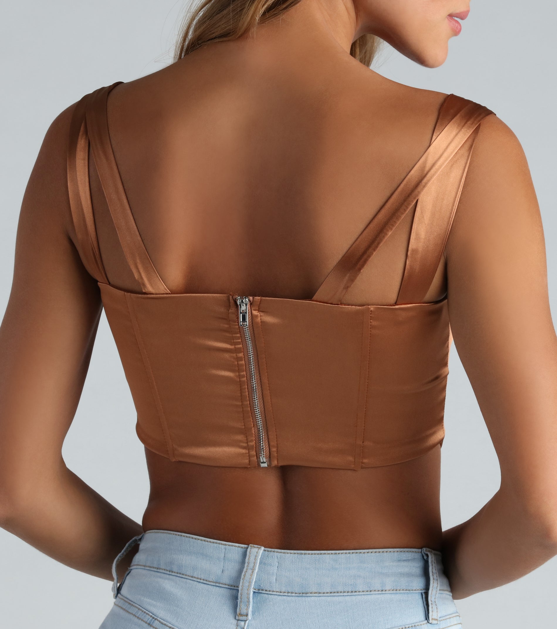Luxurious Views Satin Sweetheart Corset Top - Image 7