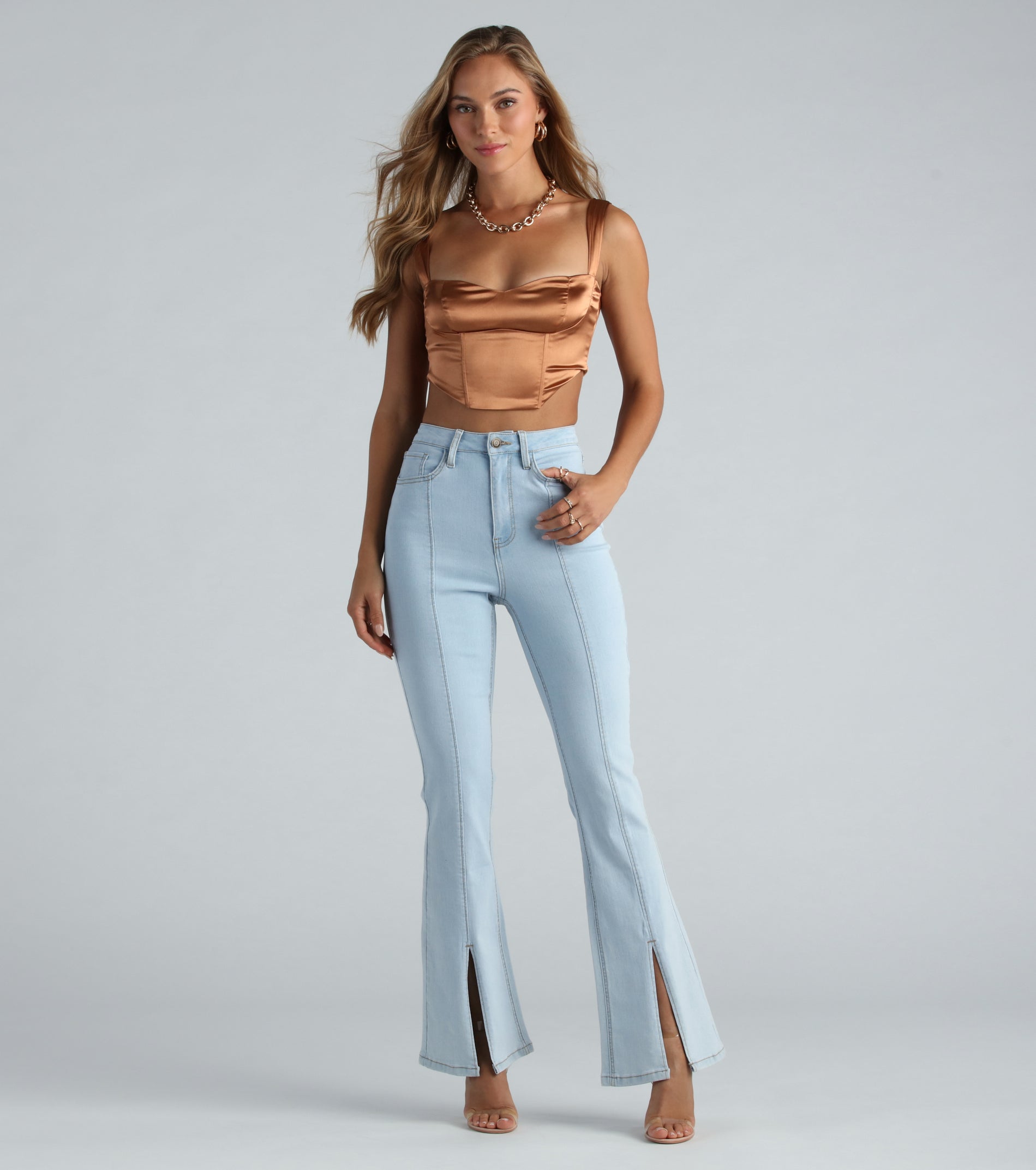 Luxurious Views Satin Sweetheart Corset Top - Image 8