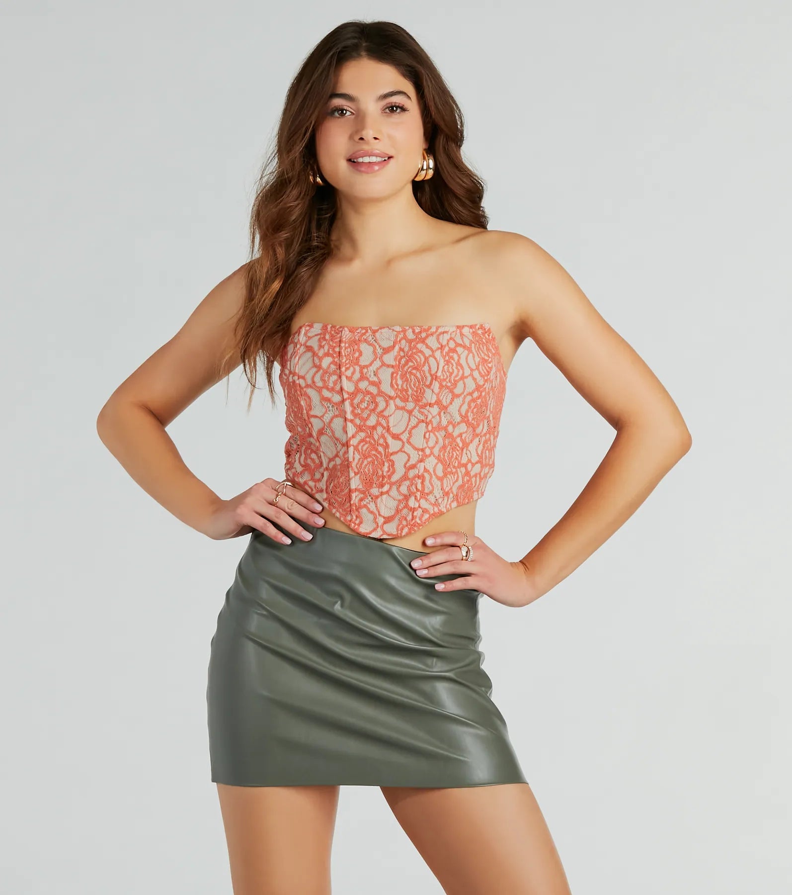 Allure Darling Strapless Lace Corset Top - Image 4