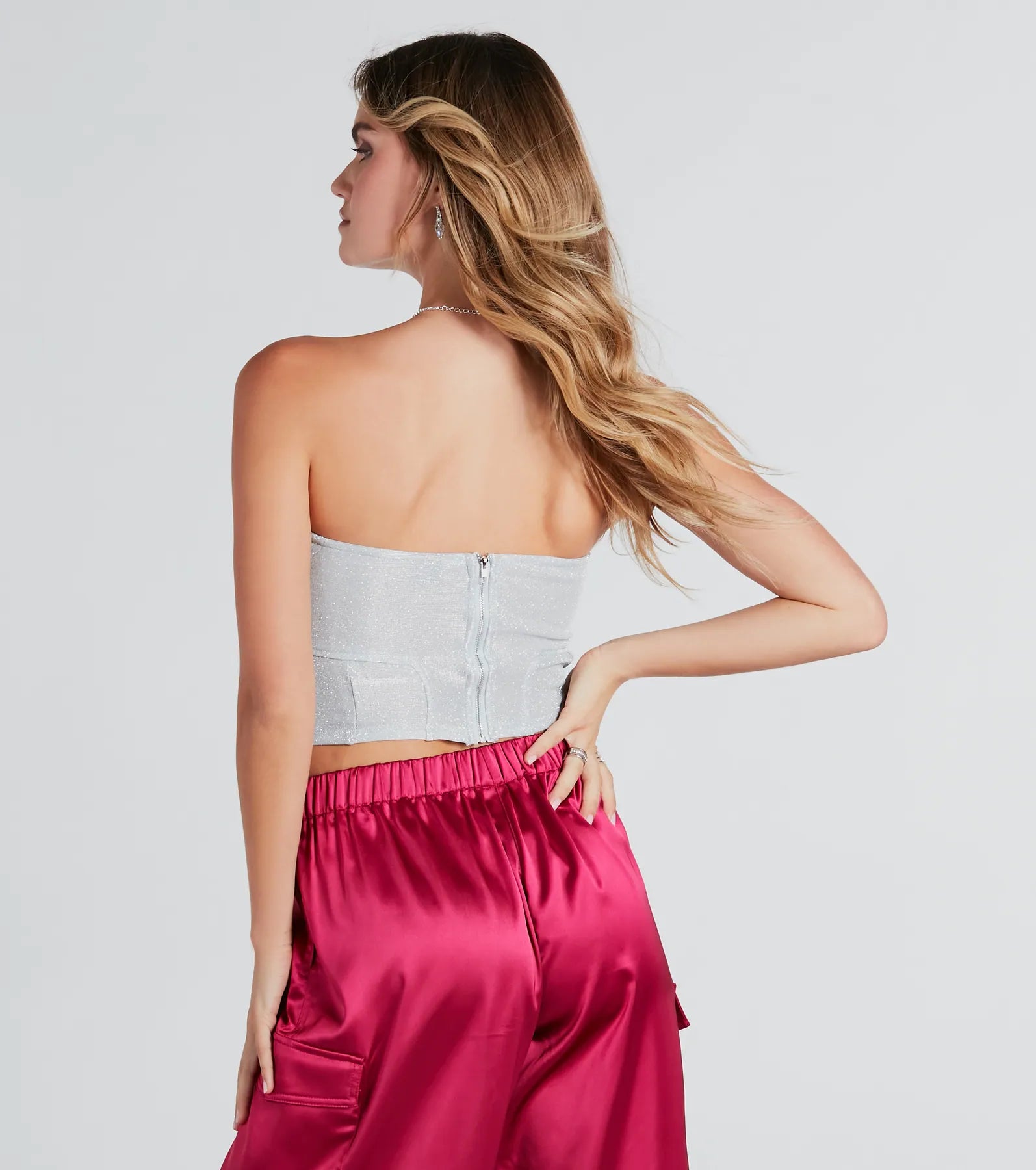 Suave Sparkle Strapless Glitter Bustier - Image 6