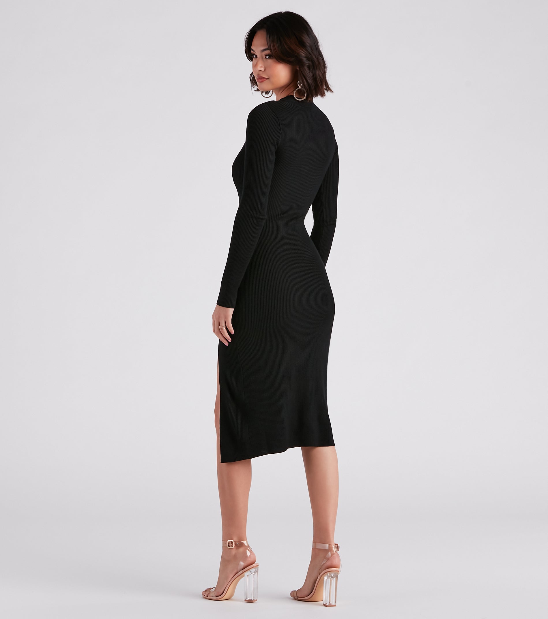 Wonderful Winter Sweater Midi Dress - Image 2