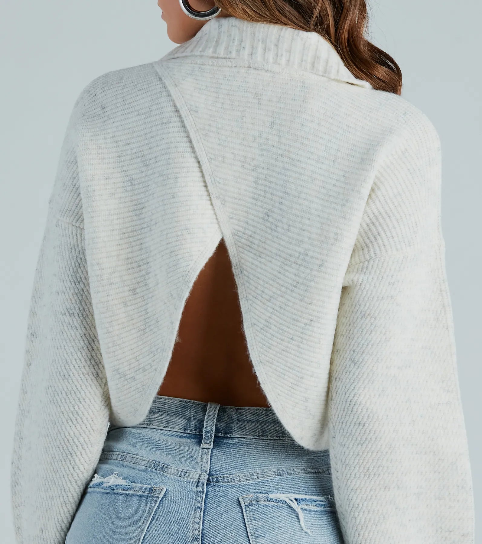 Second Look Turtleneck Open Back Sweater - Image 4