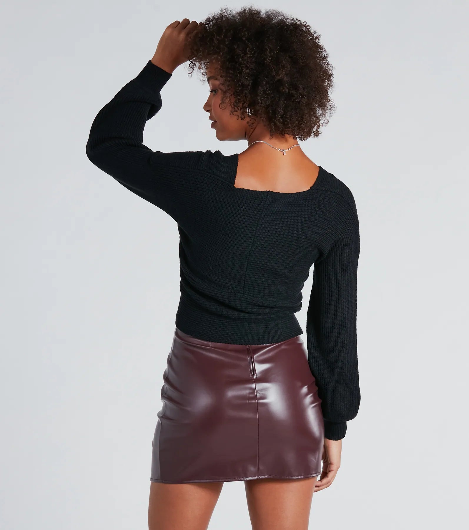 Warm Up Wrap-Front Ribbed Knit Sweater - Image 6