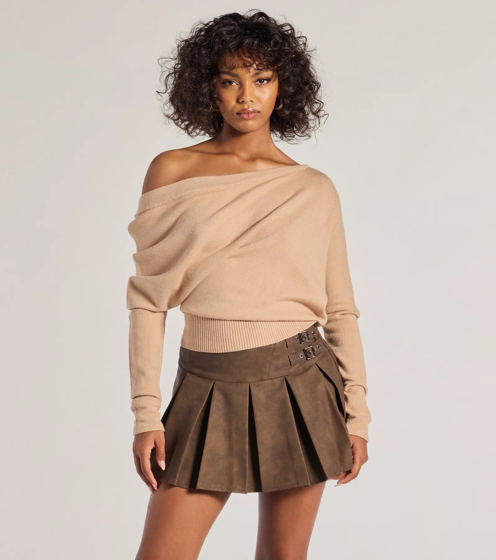 Cute And Cozy Off-Shoulder Knit Sweater - Image 5
