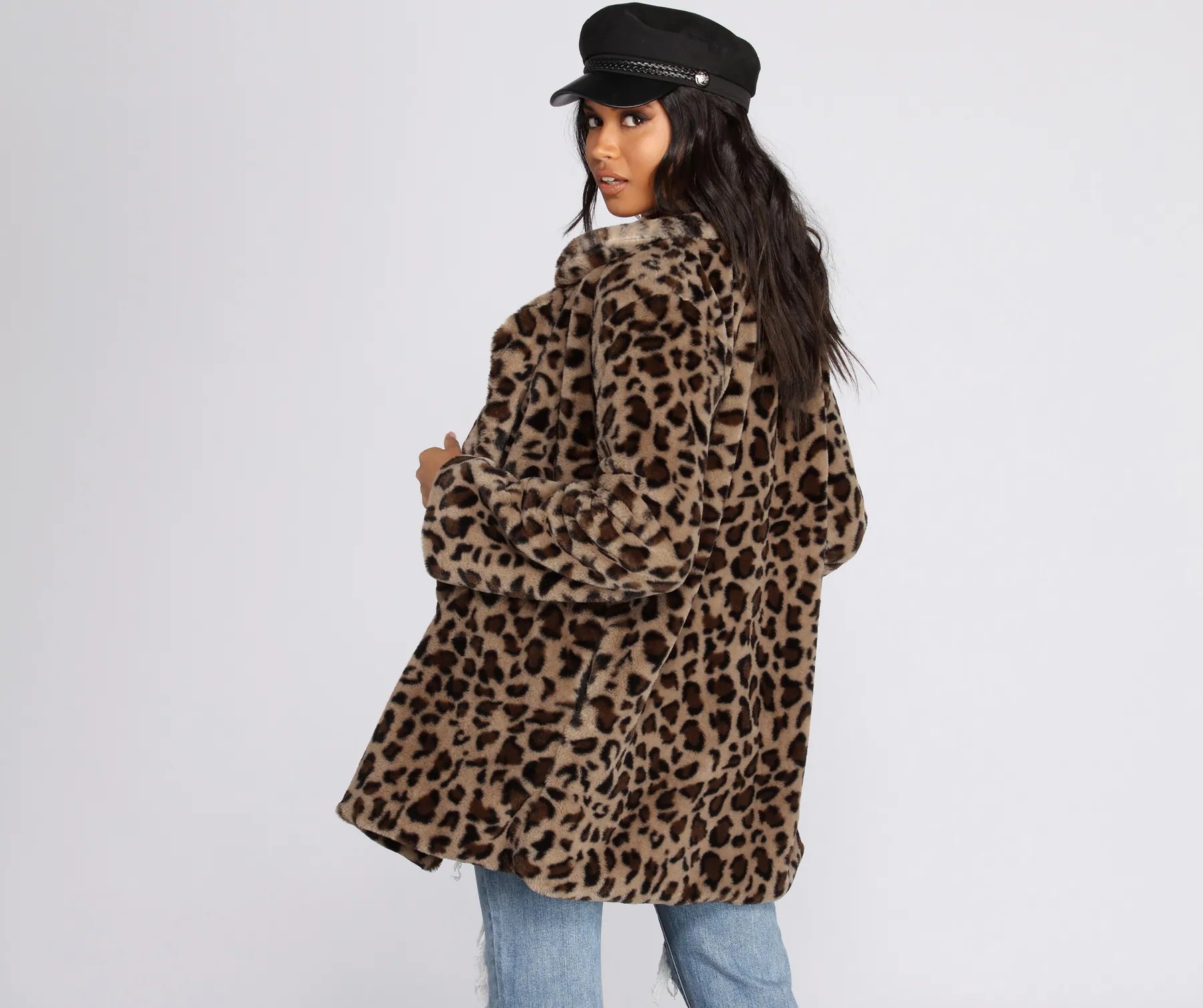 Fierce Leopard Faux Fur Jacket - Image 4