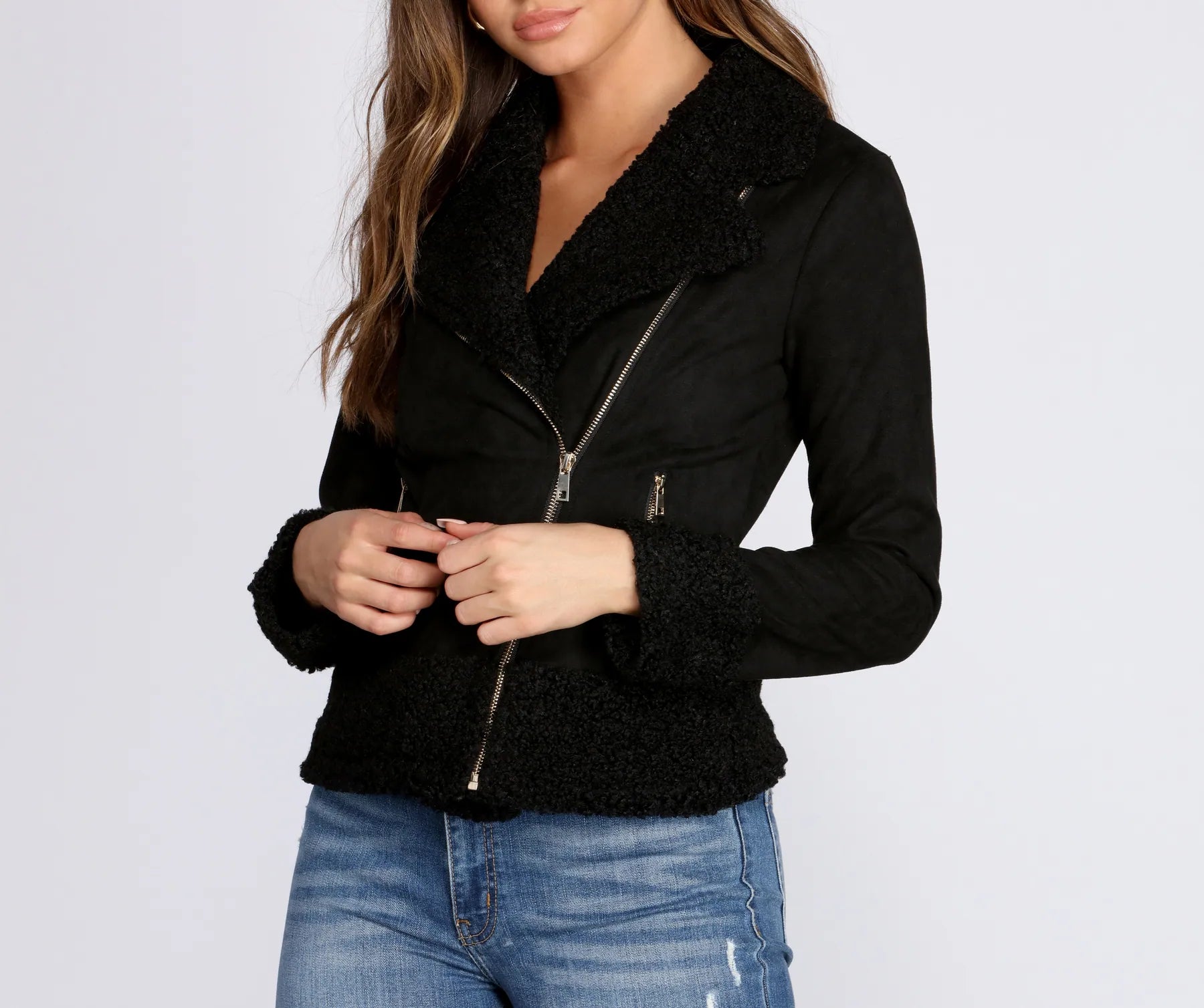 Penny-Lane Faux Suede Jacket - Image 6