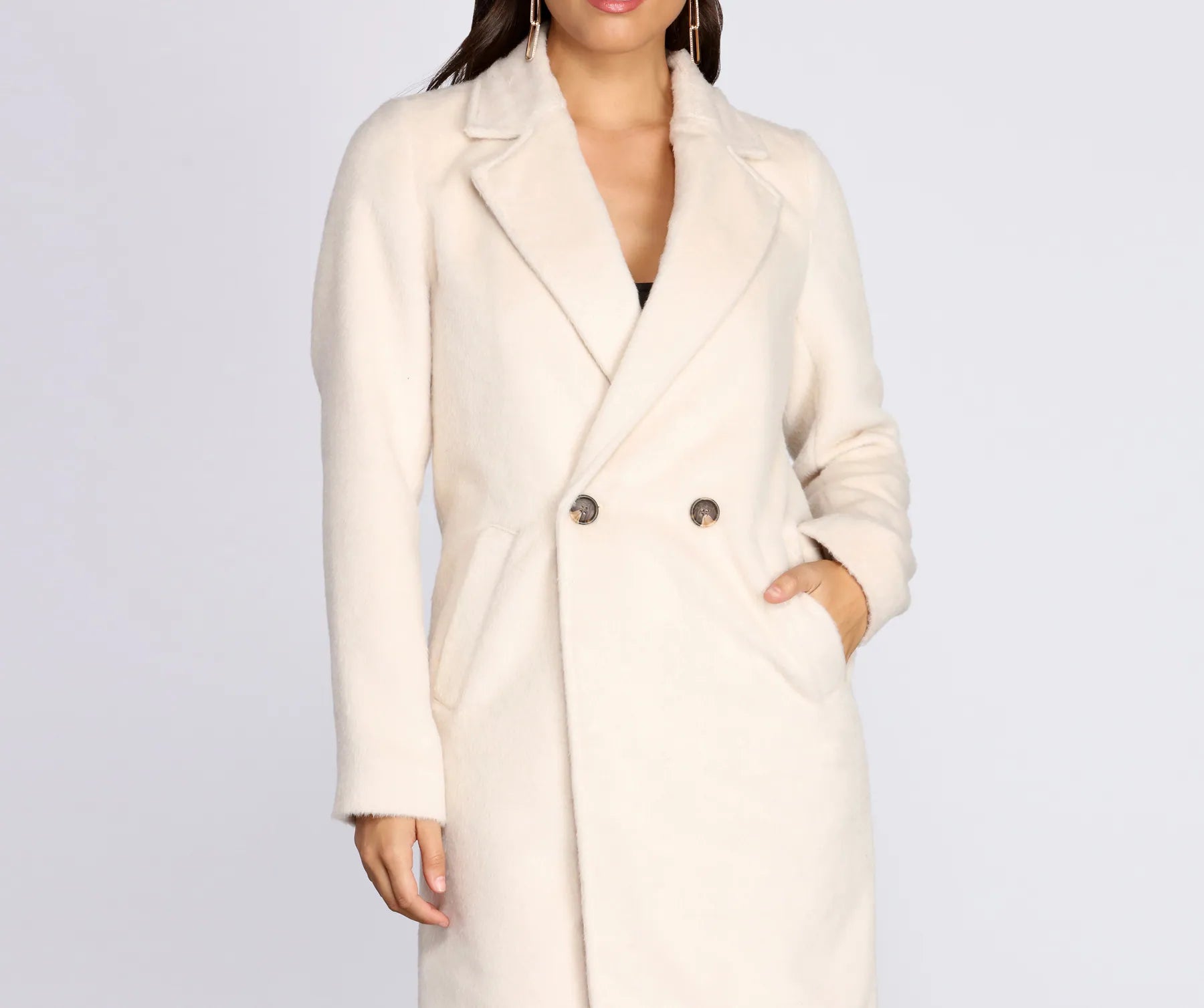 Straight Elegance Long Fur Coat - Image 7