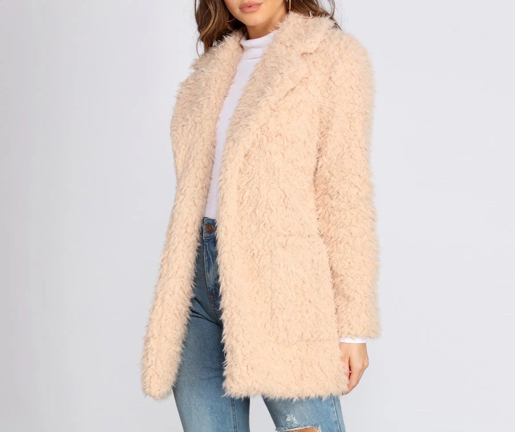 No Chill Faux Fur Long Jacket - Image 8