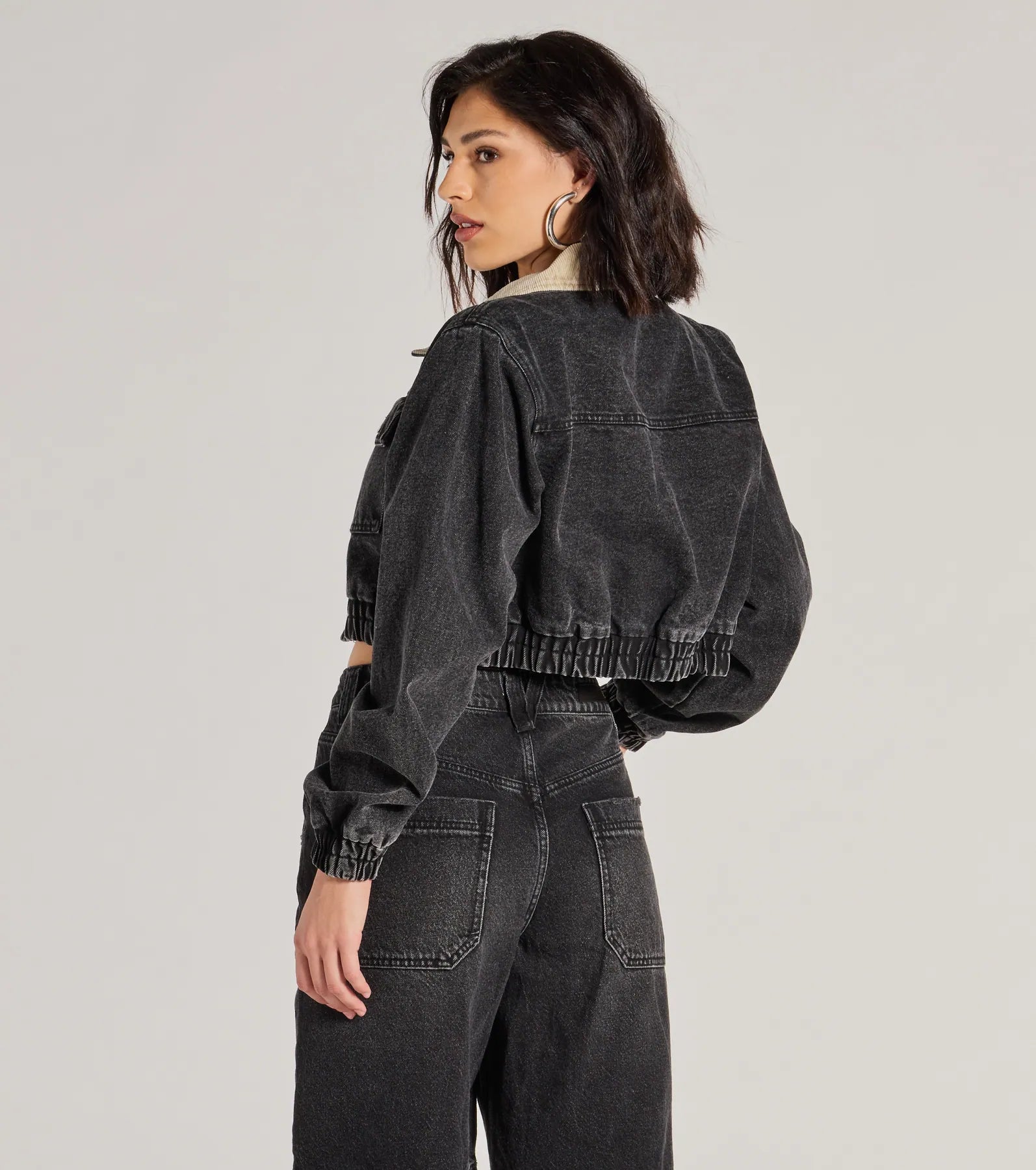 Cool Girl Aesthetic Denim Trucker Jacket - Image 2