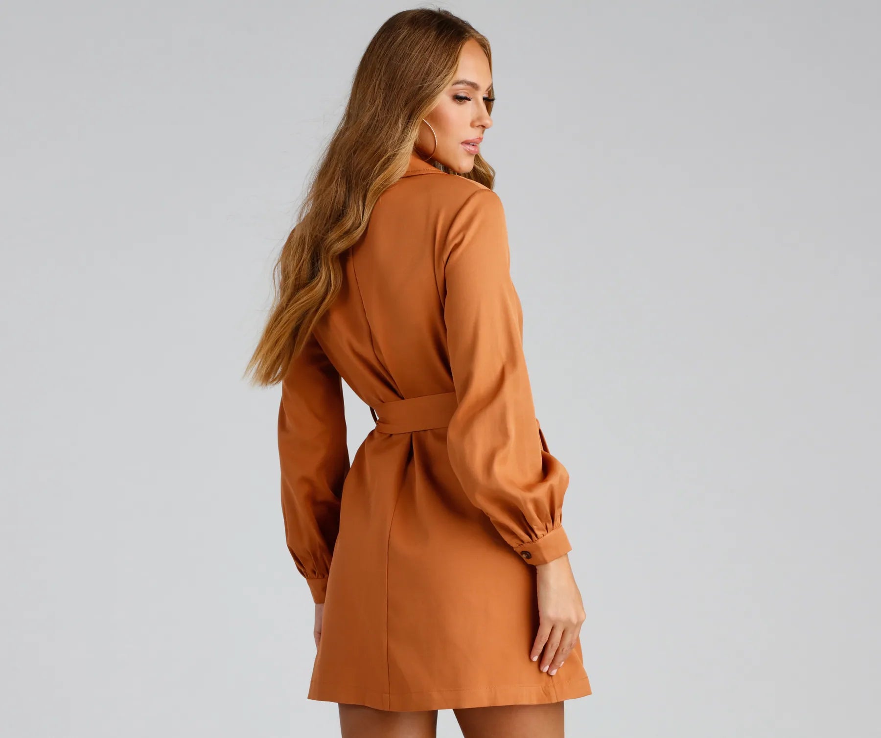 Cinched And Chic Belted Trench Coat - Image 5