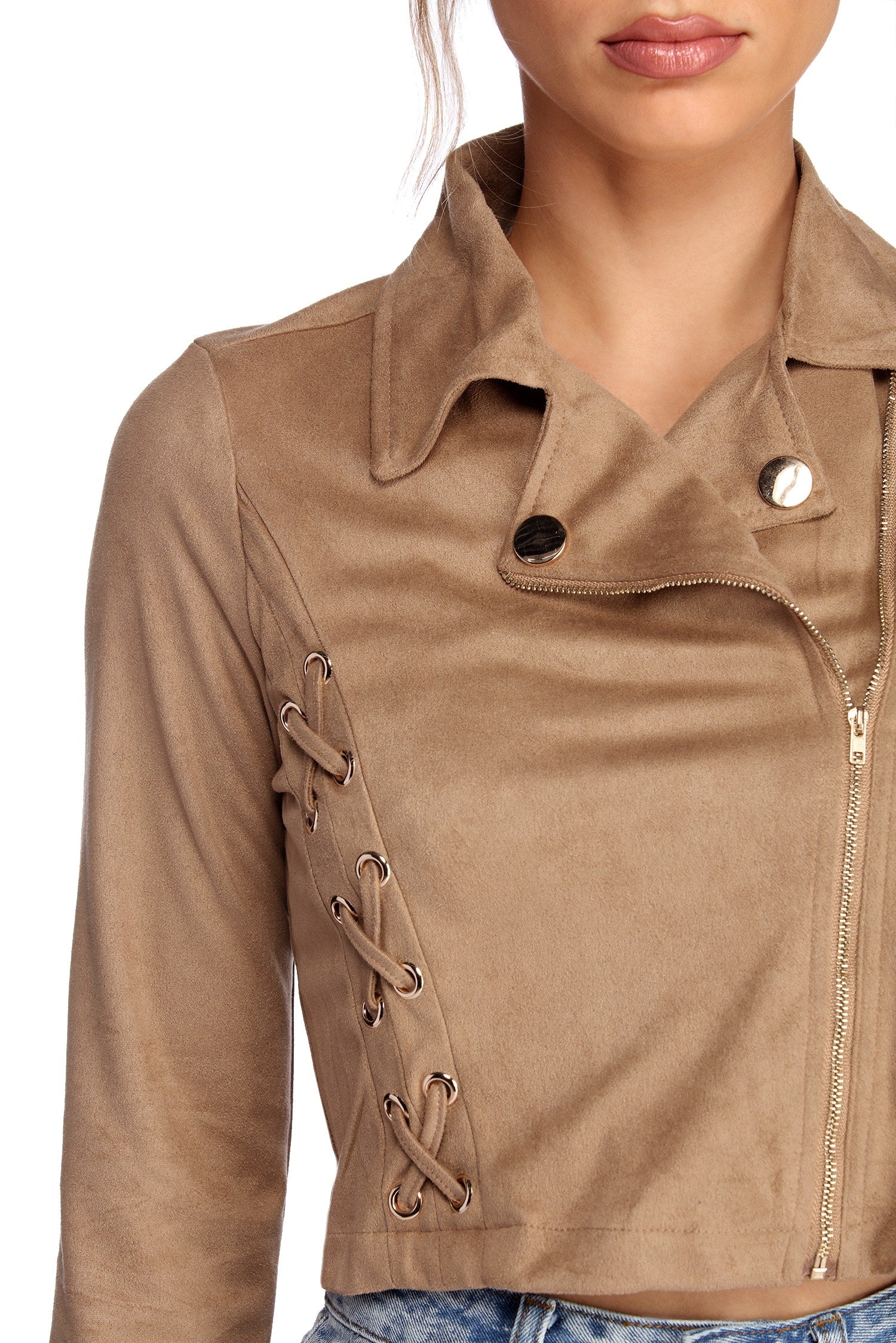 That's Our Moto Faux Suede Jacket - Image 4