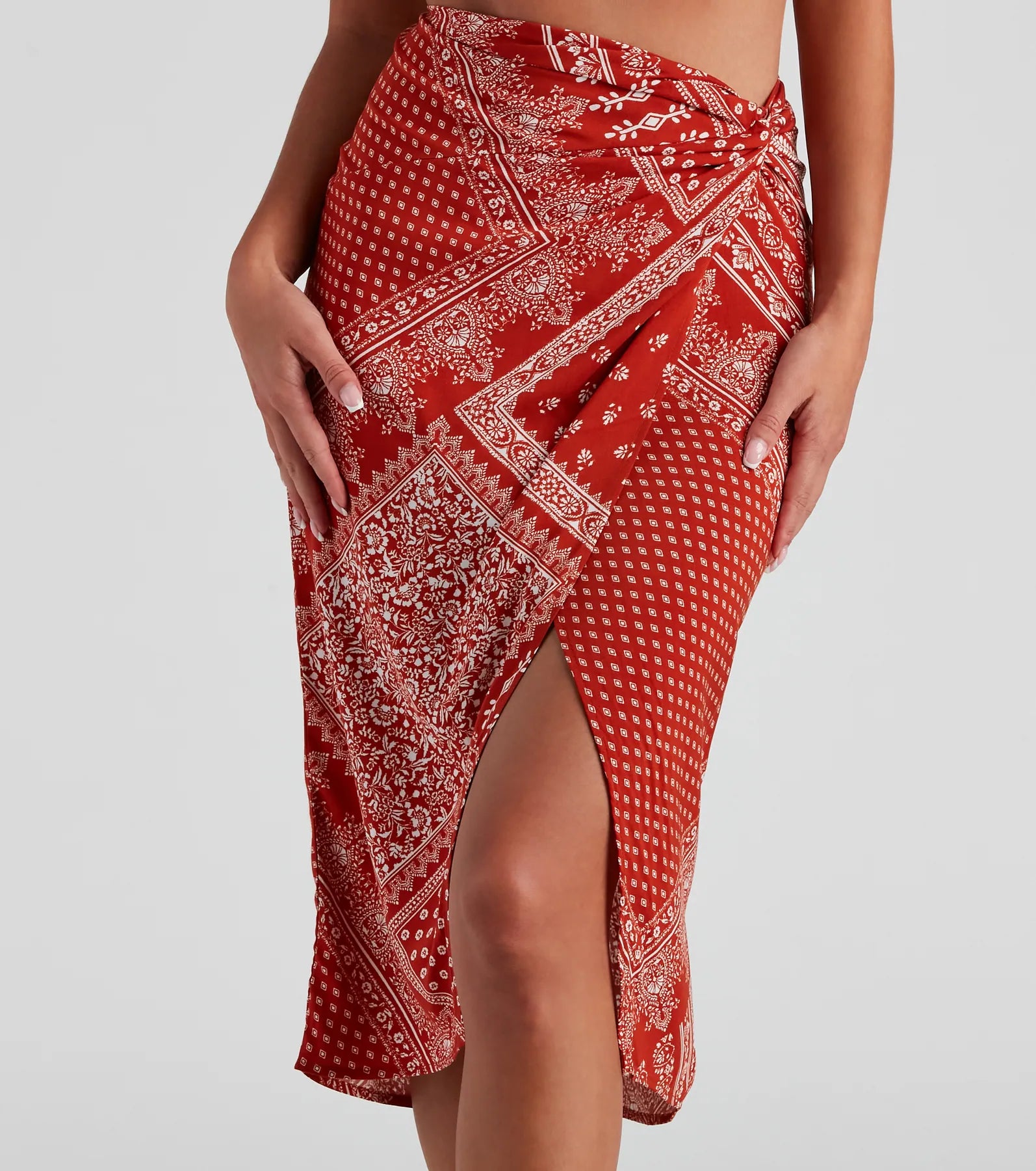 Bohemian Beauty Printed Midi Skirt - Image 4