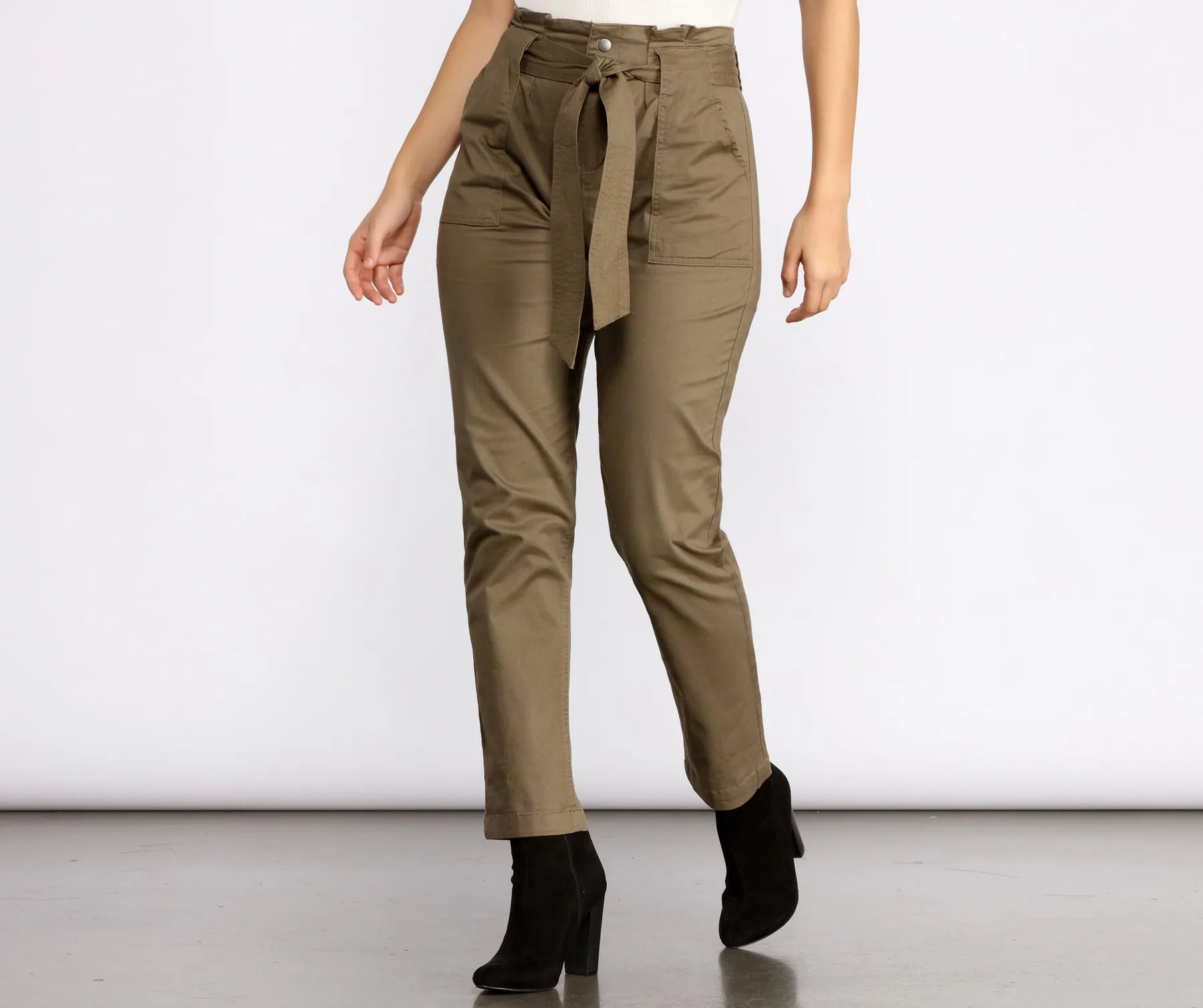 Belted and Chic Paperbag Pants - Image 9