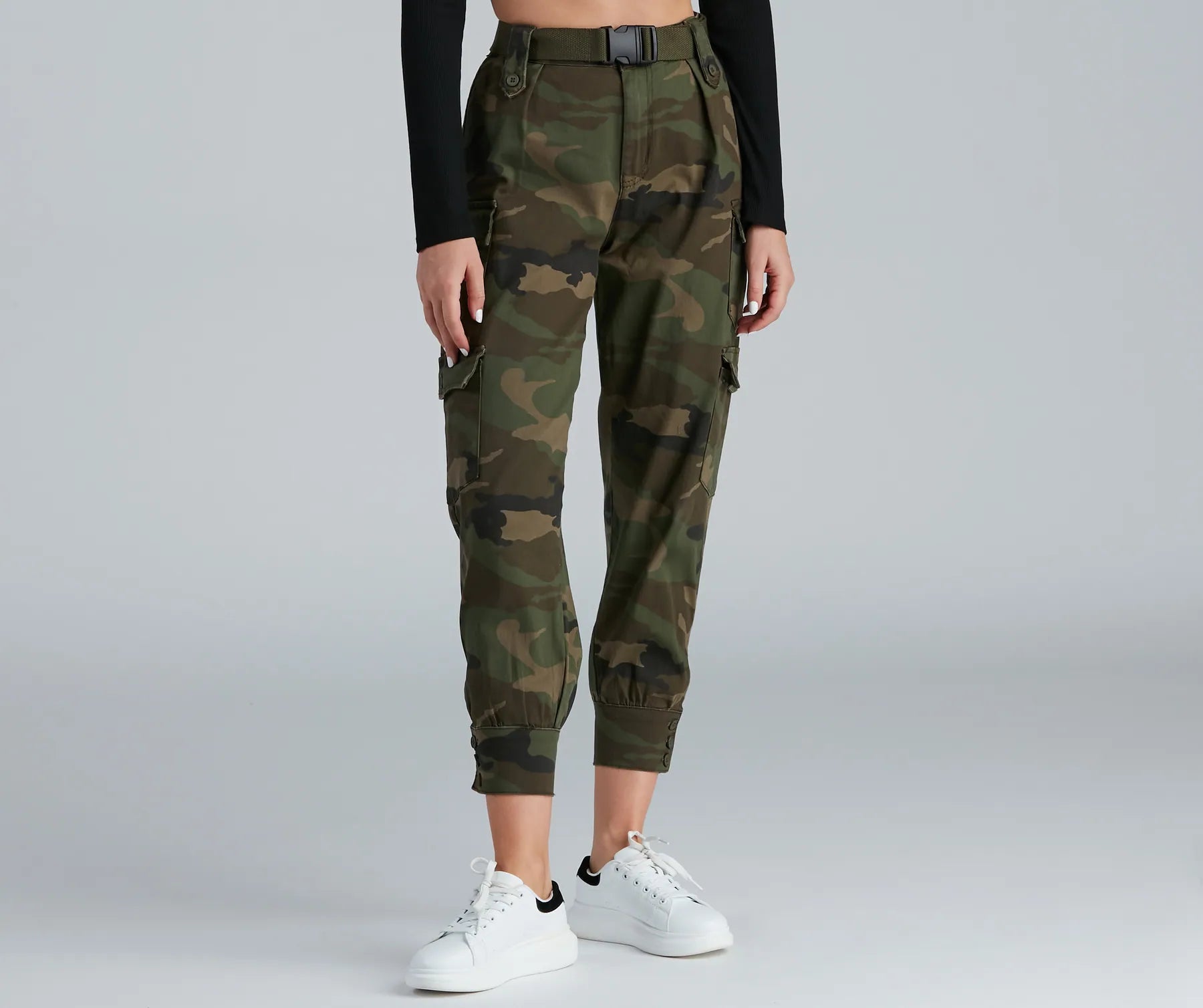 Belted Cargo Joggers - Image 5