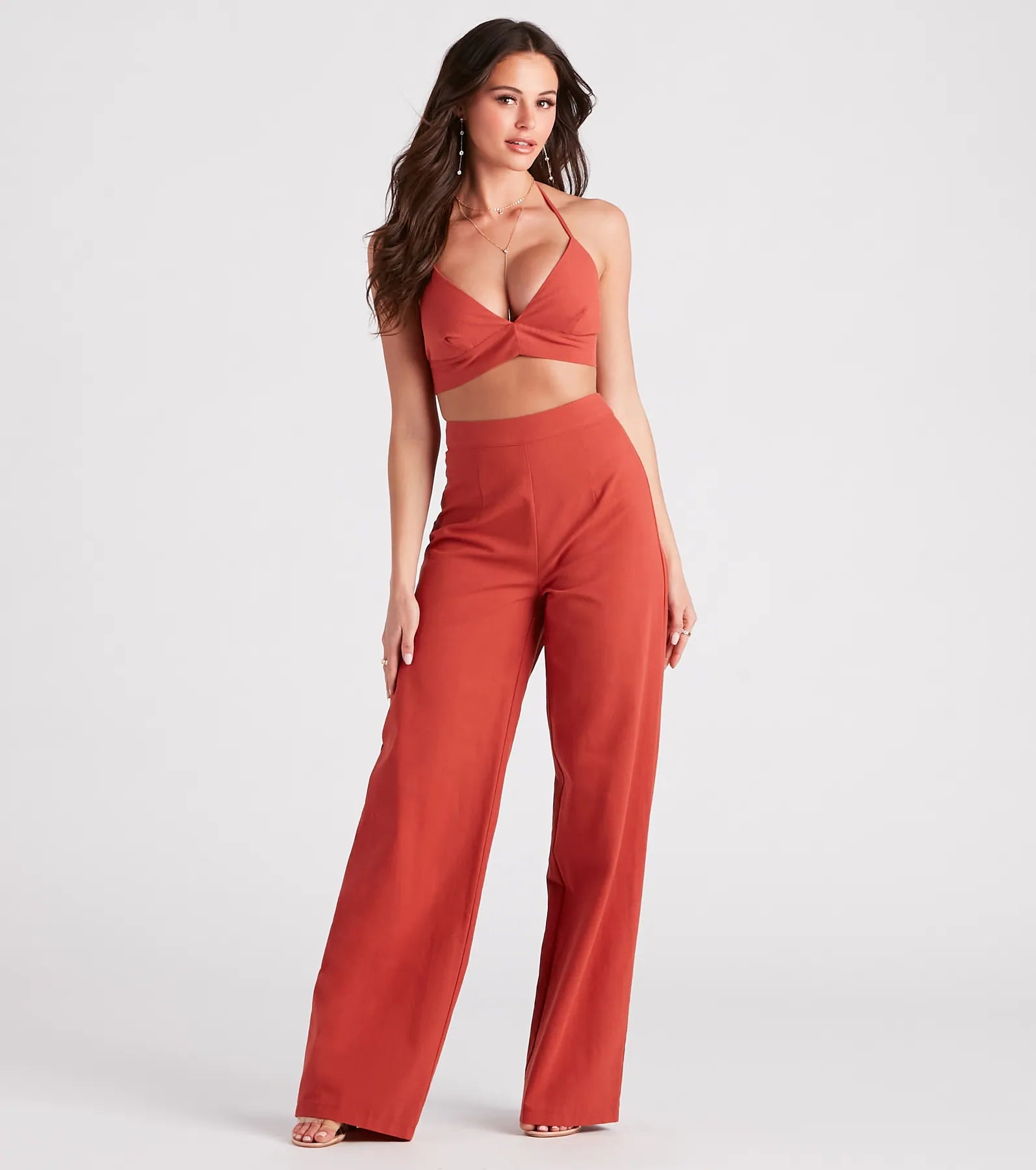 Meet In The Hamptons Linen Wide Leg Pants - Image 2