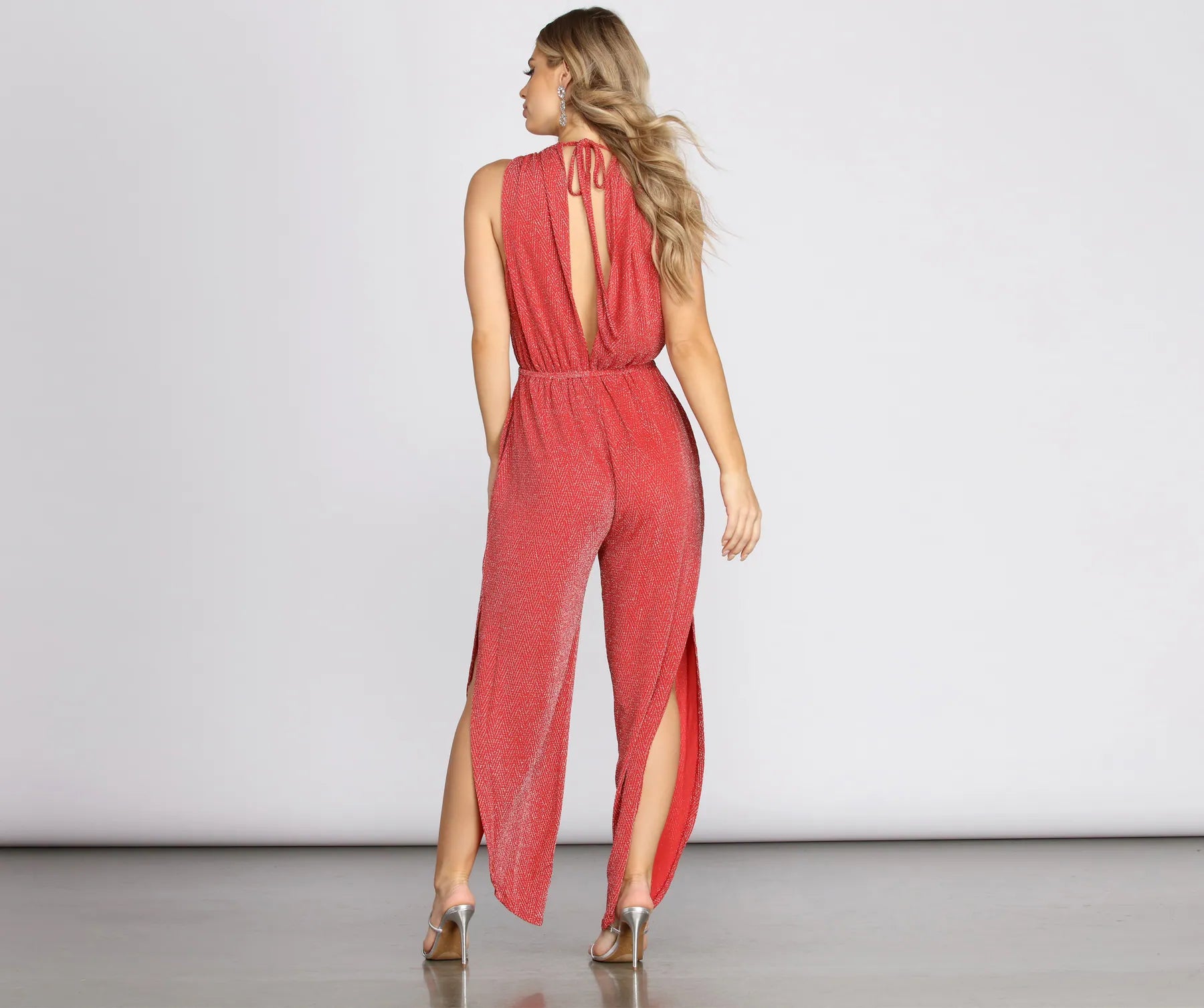 Mesmerize In Metallic Jumpsuit - Image 10