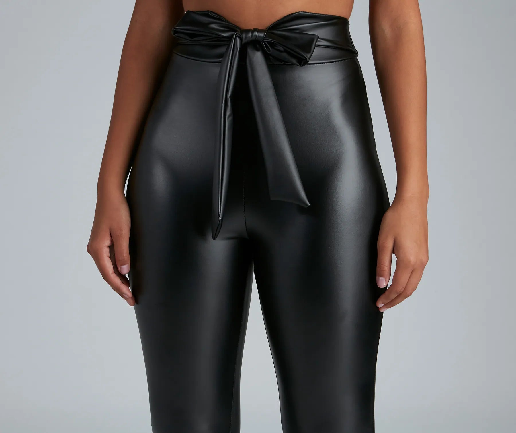Chic And Dressy Vibes Faux Leather Pants - Image 3