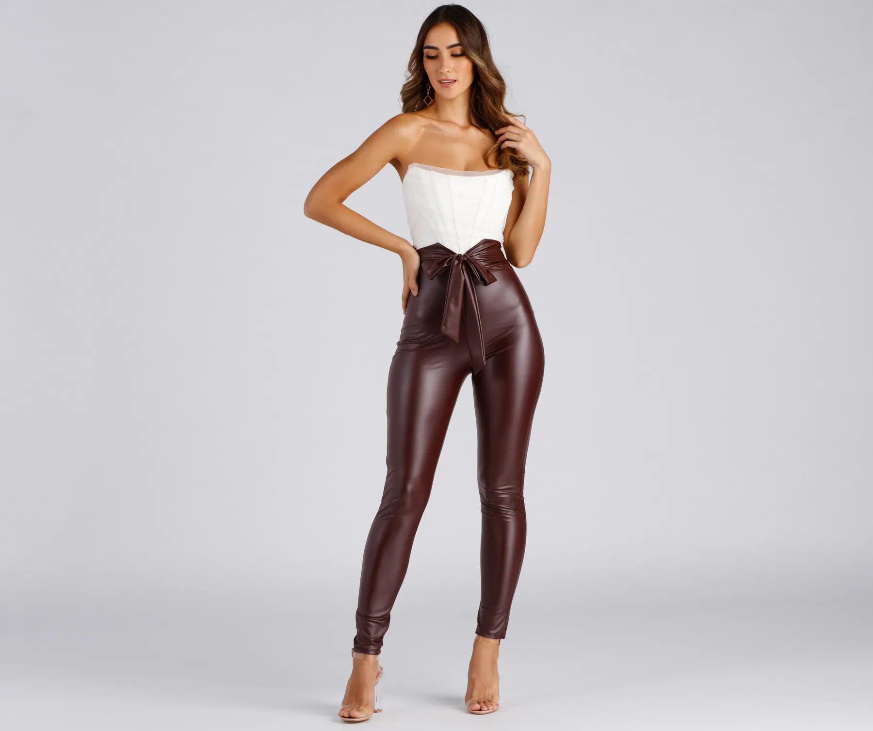 Chic And Dressy Vibes Faux Leather Pants - Image 9