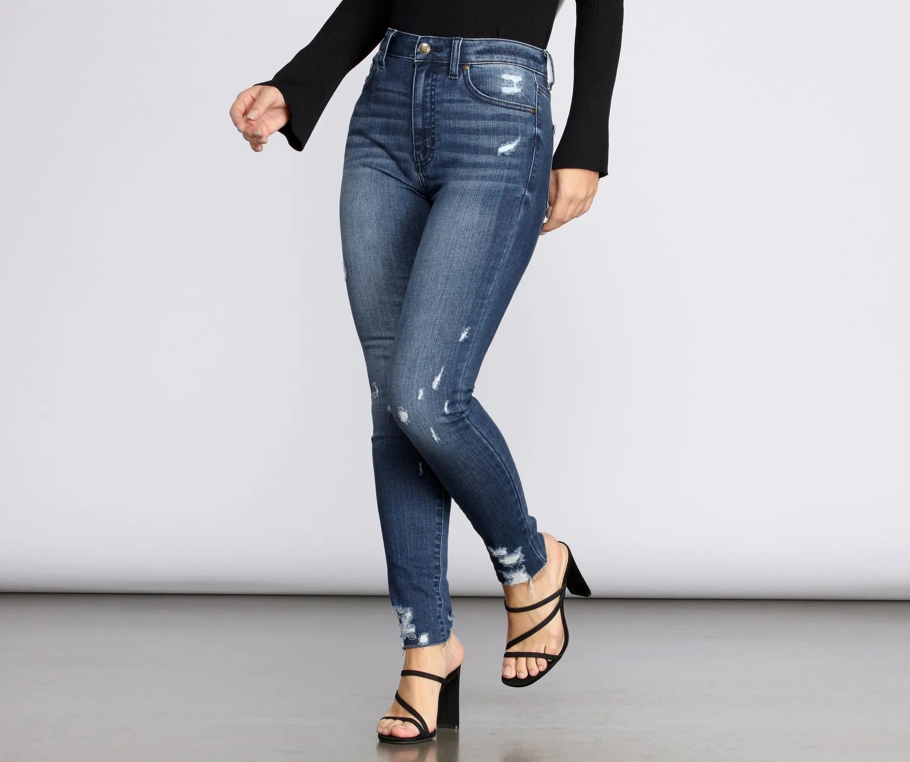 Bella High Rise Skinny Ankle Jeans - Image 4