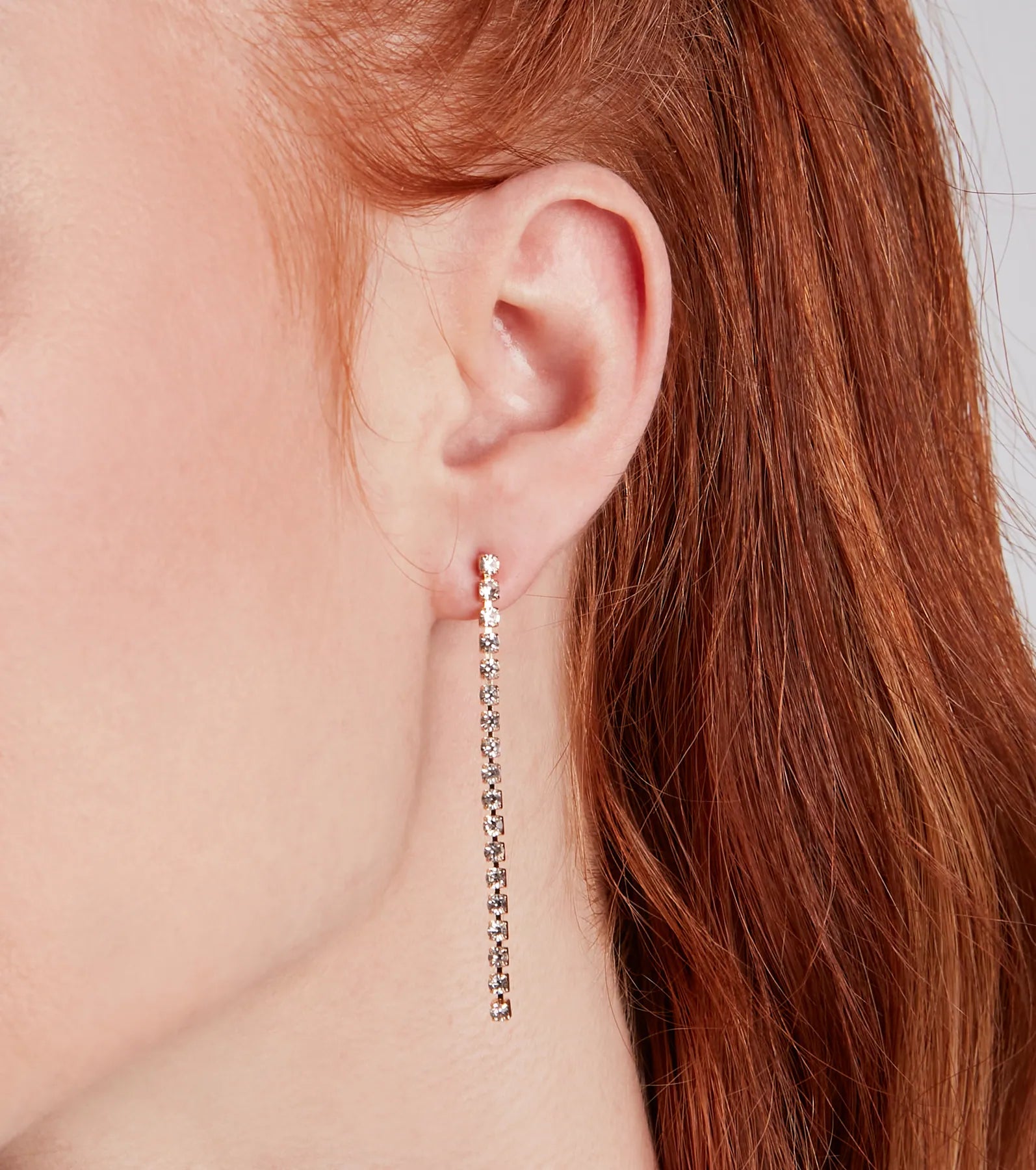 Chic Shine Rhinestone Stud And Duster Earrings Set - Image 4